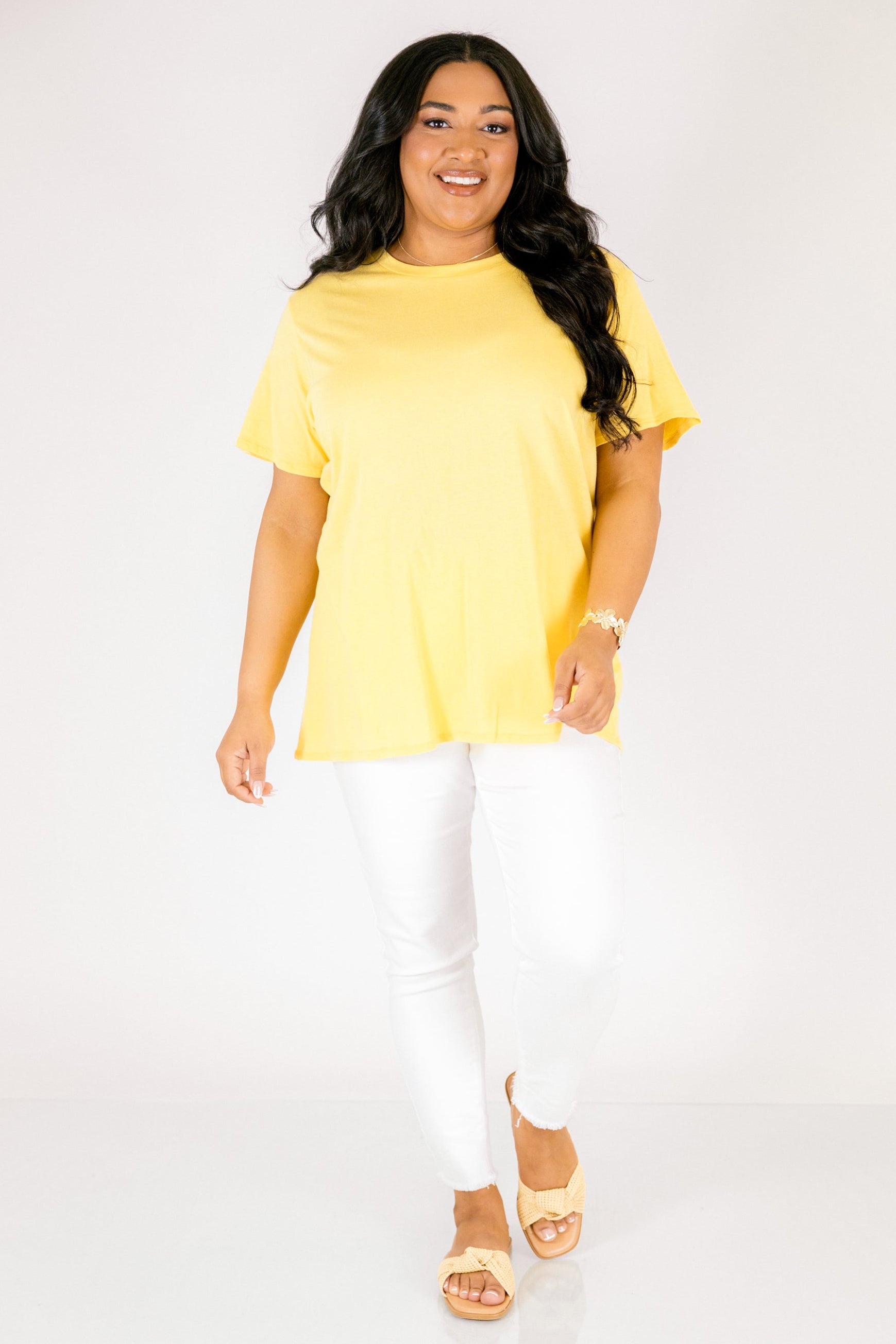 String of Luck Tee, Dusty Banana