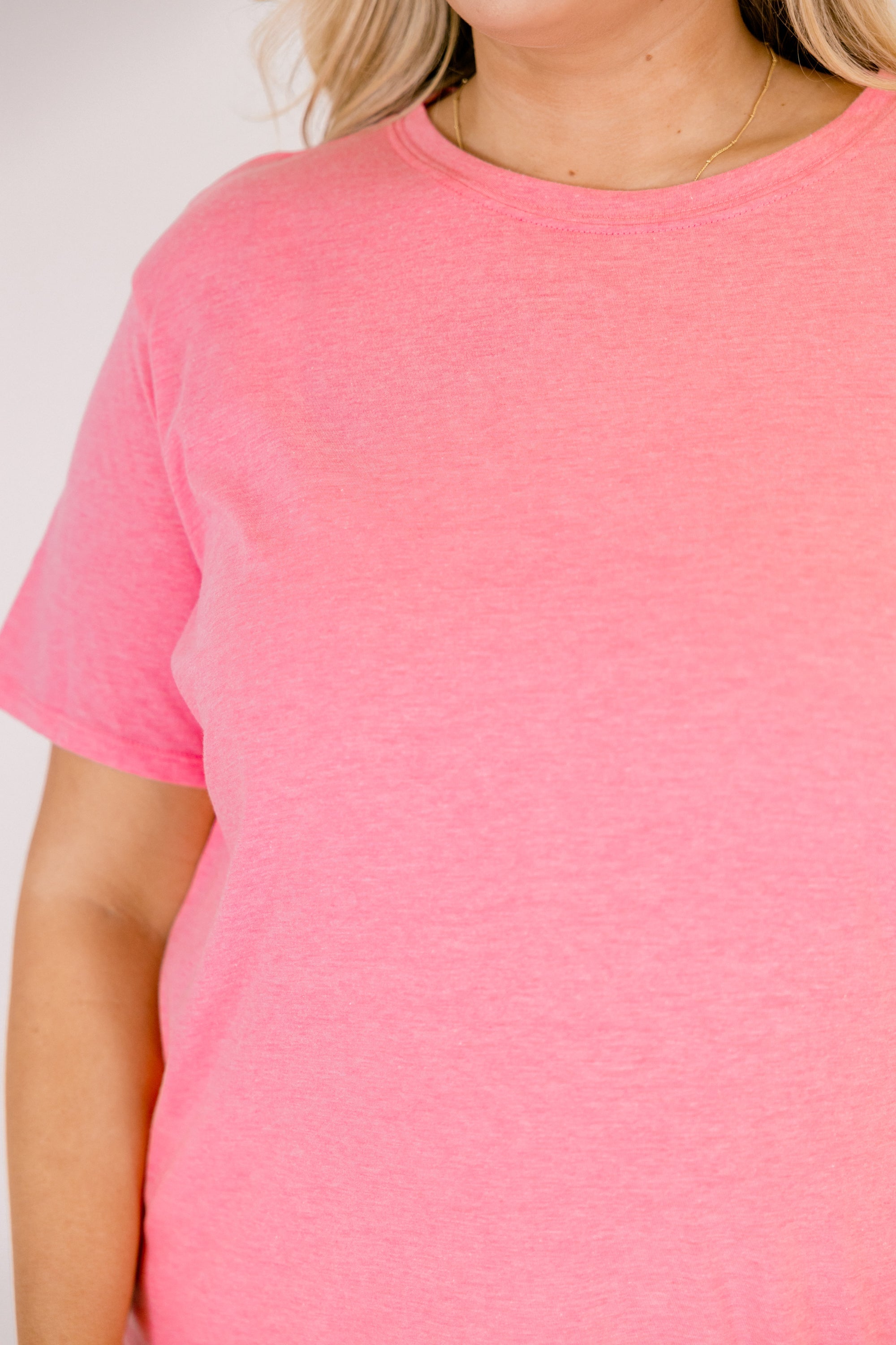 String of Luck Tee, Heather Fuchsia