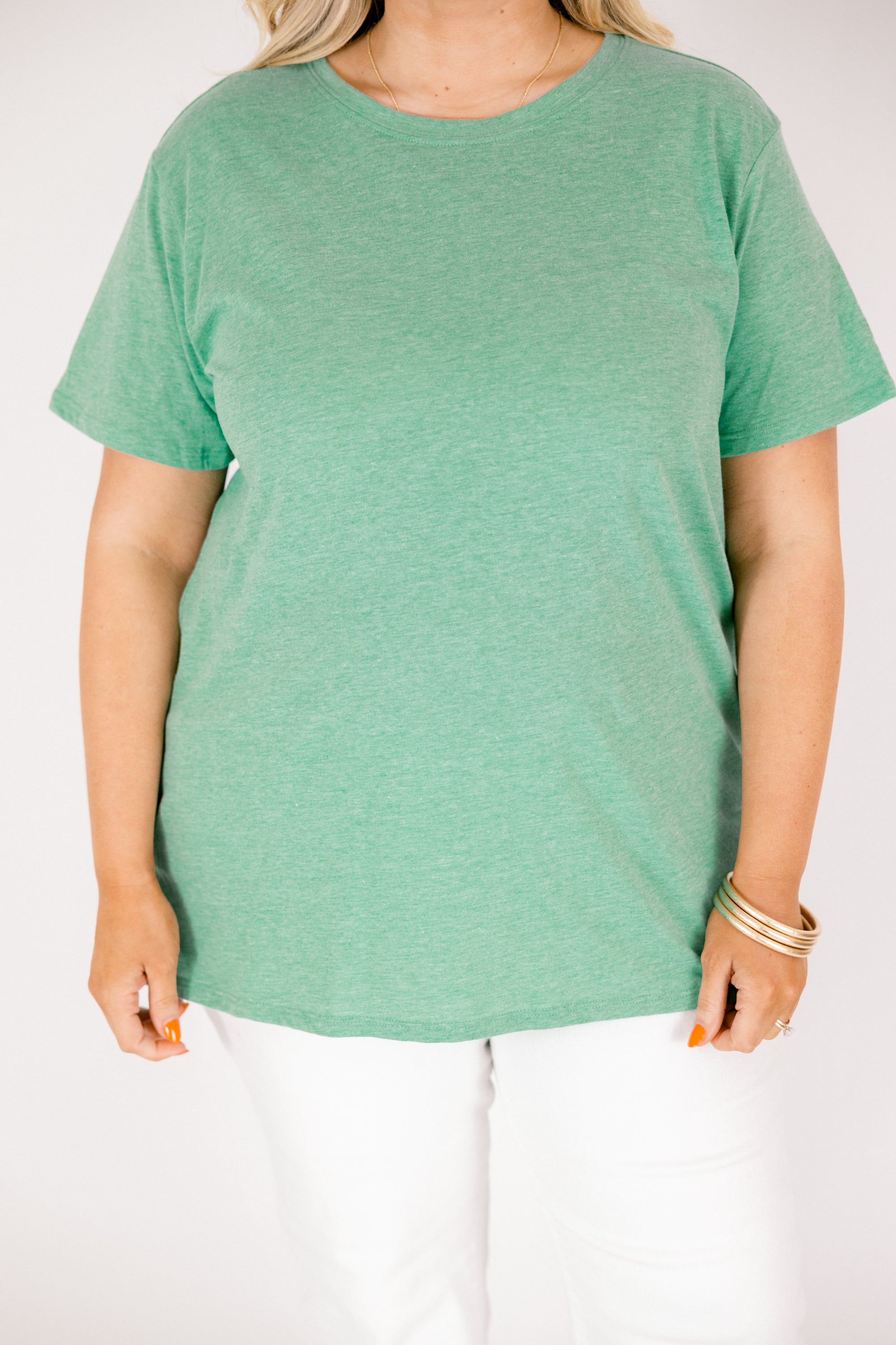 String of Luck Tee, Heather Kelly Green