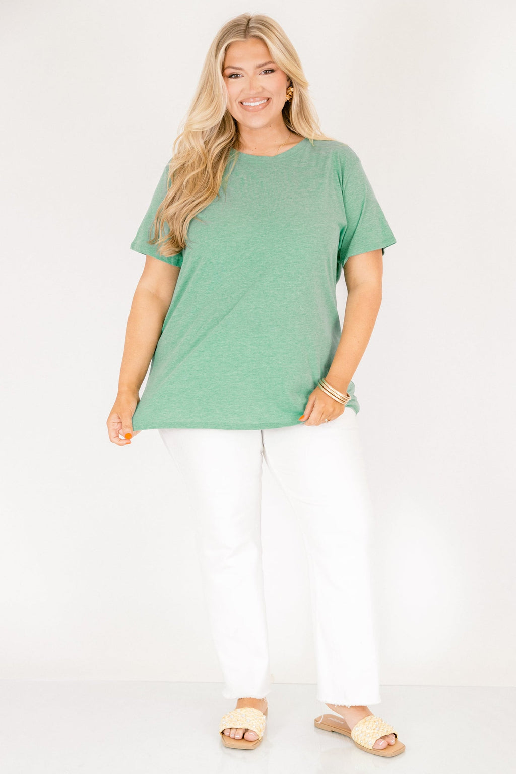 String of Luck Tee, Heather Kelly Green