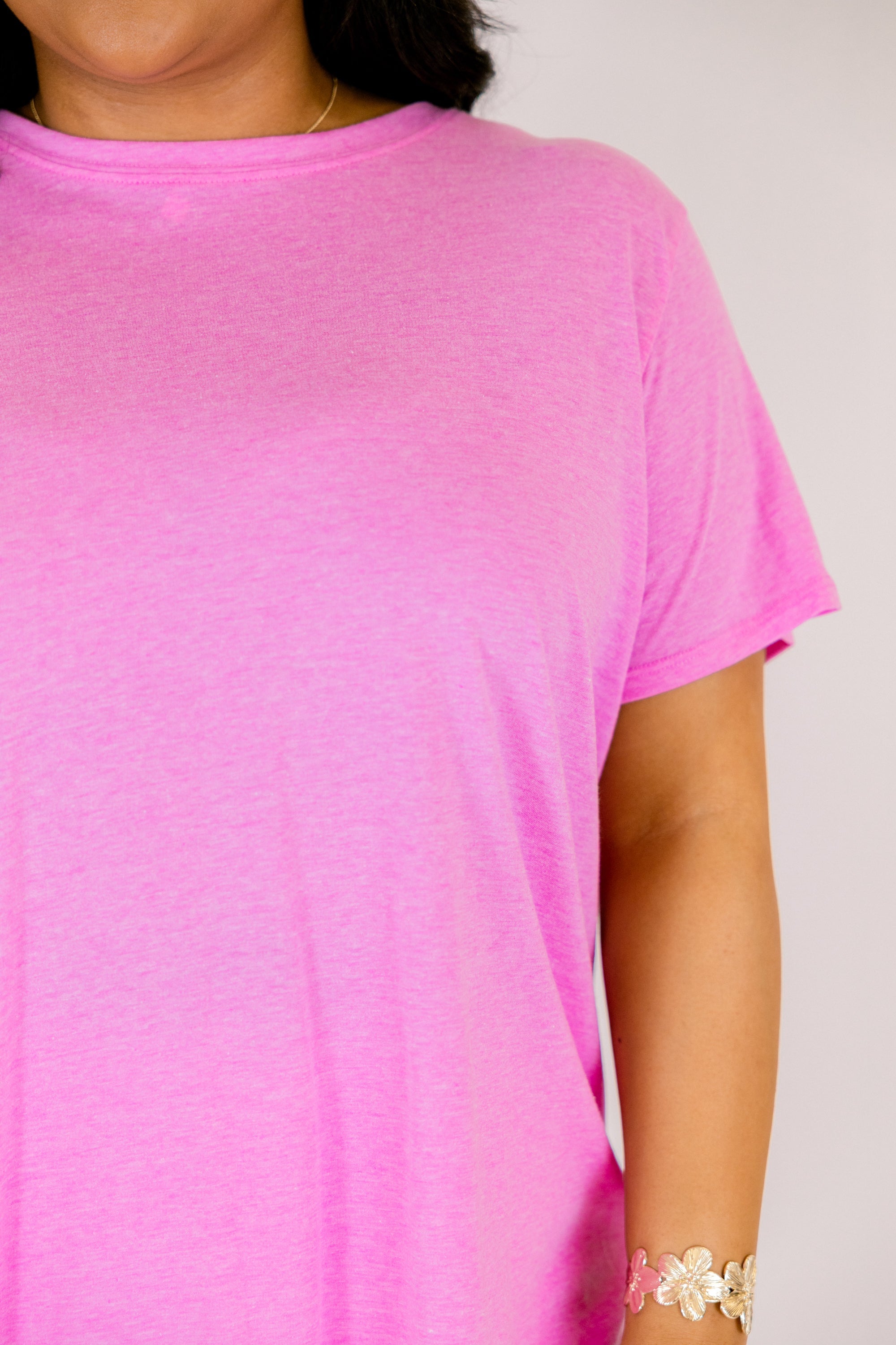 String of Luck Tee, Heather Mauve