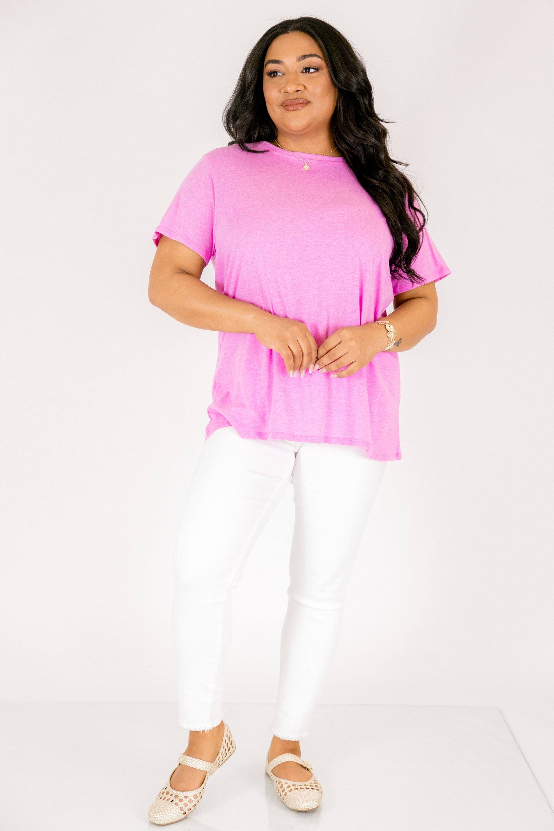 String of Luck Tee, Heather Mauve