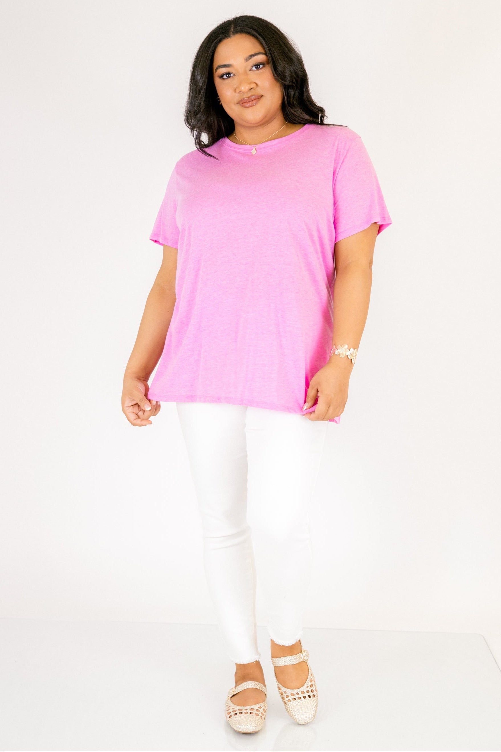 String of Luck Tee, Heather Mauve
