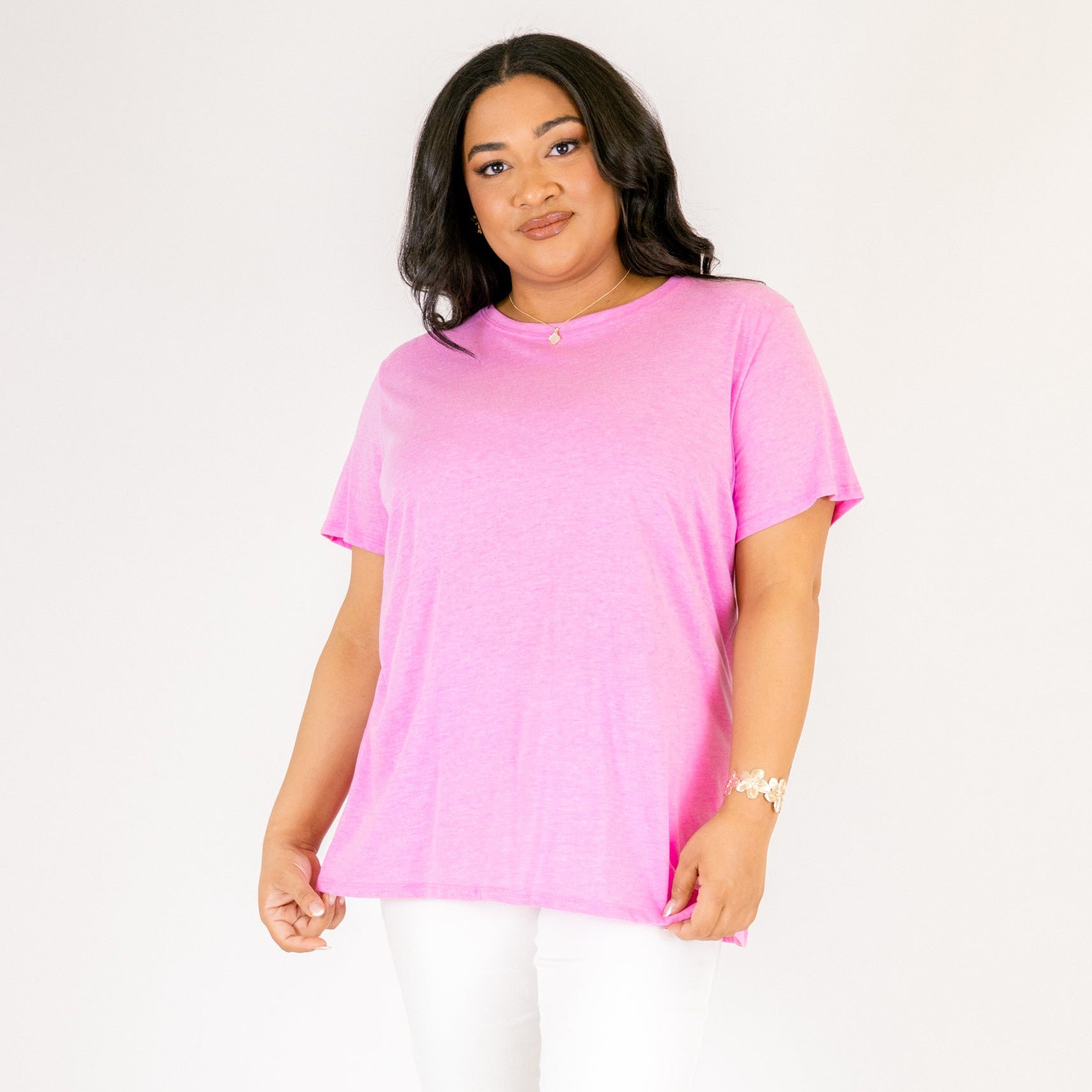 String of Luck Tee, Heather Mauve