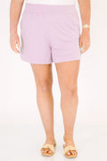 Stroll In The Tulip Garden Shorts, Lavender
