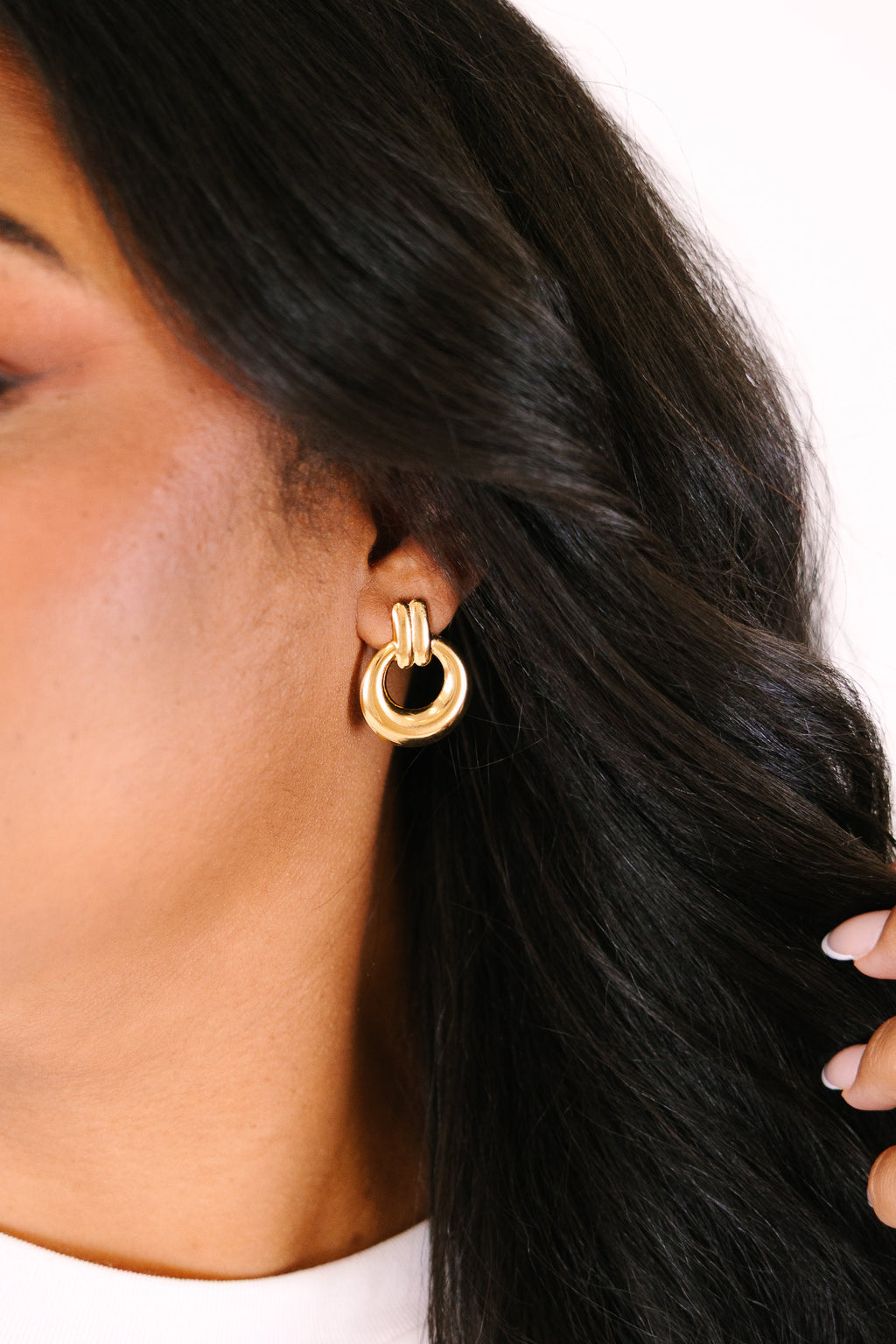 Subtle Shine Earrings, Gold