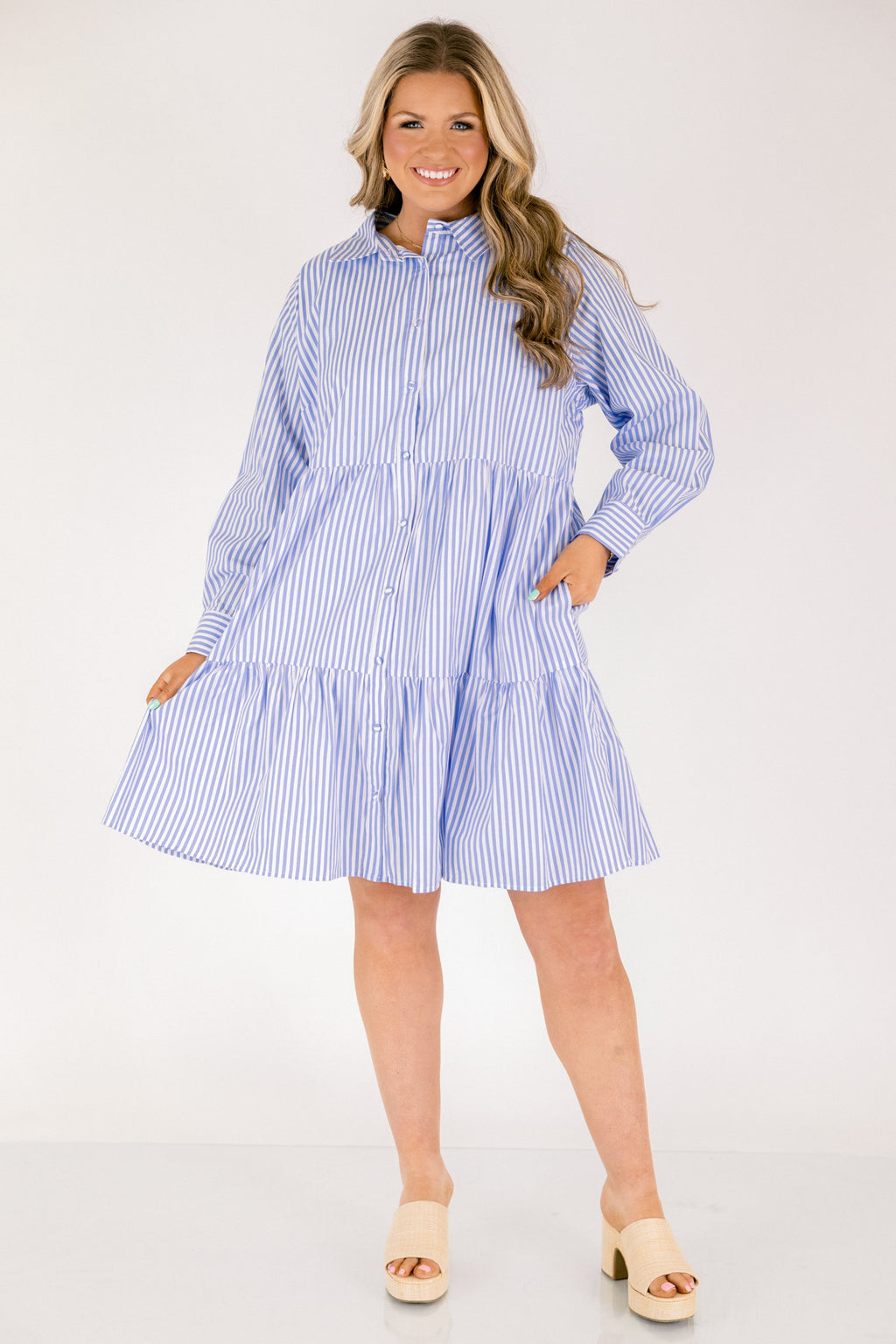 Such A Staple Dress, Blue Stripe