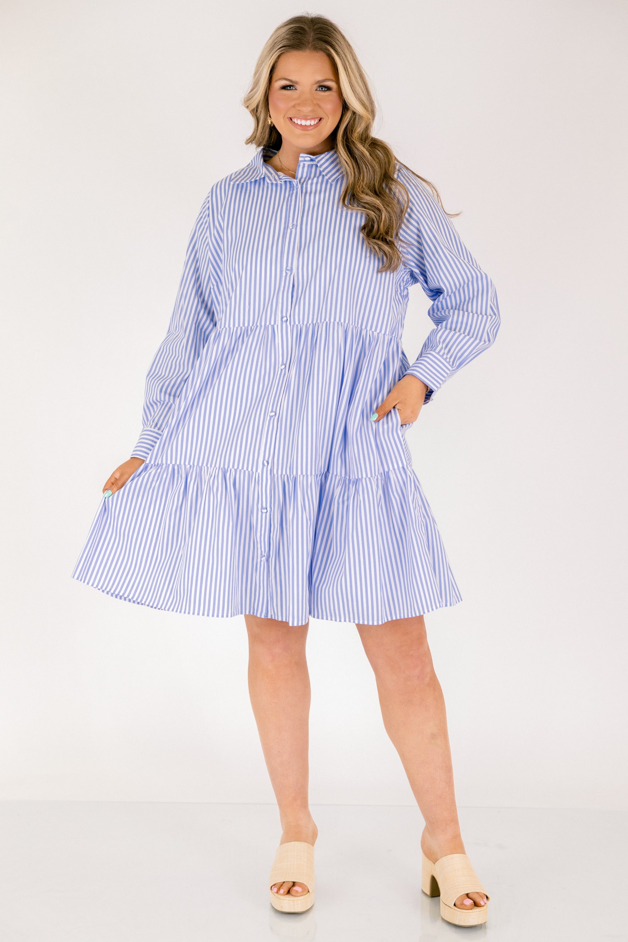 Such A Staple Dress, Blue Stripe