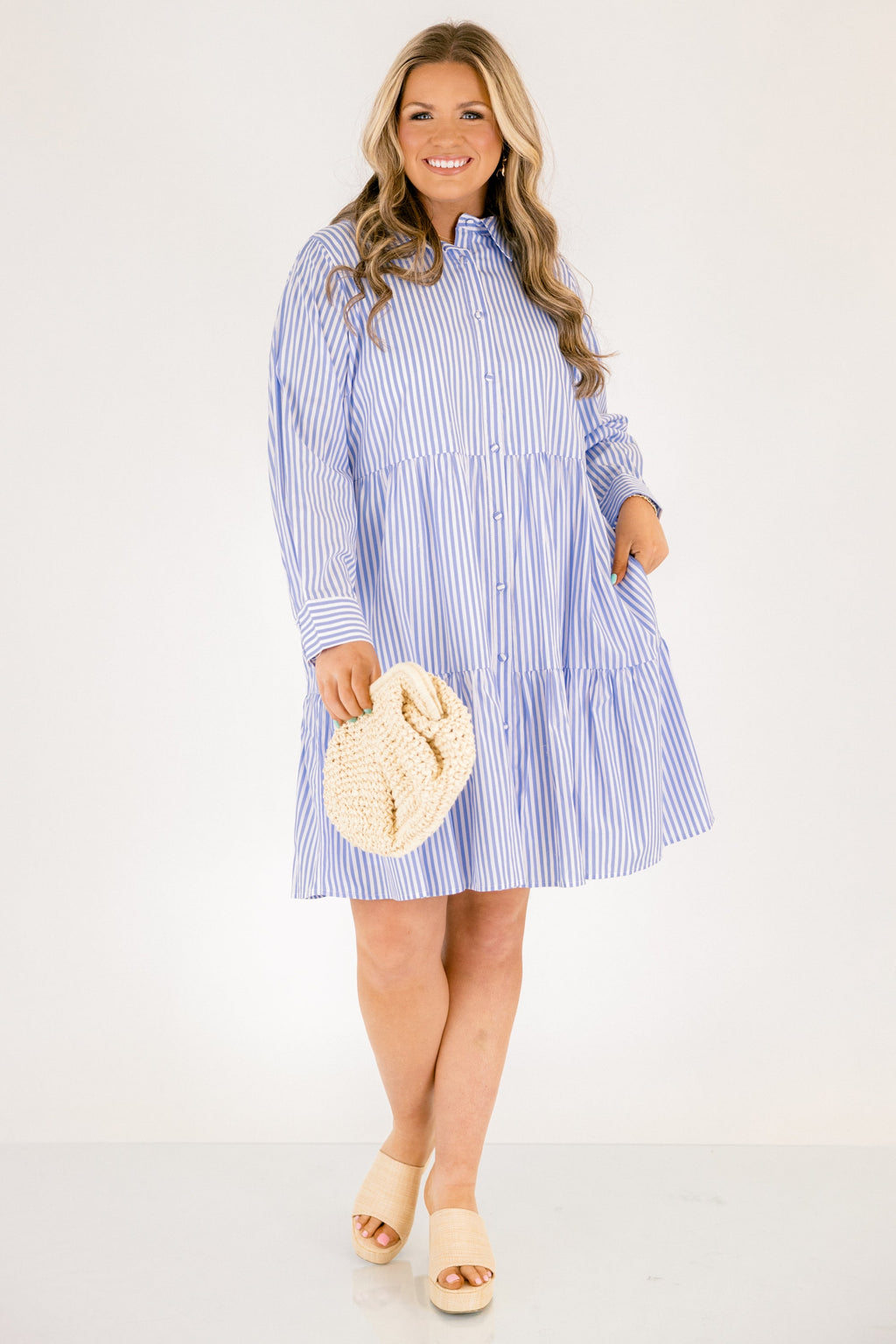Such A Staple Dress, Blue Stripe