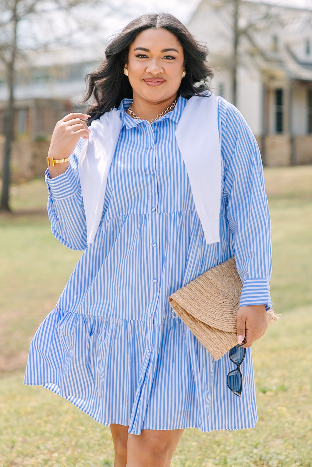 Such A Staple Dress, Blue Stripe