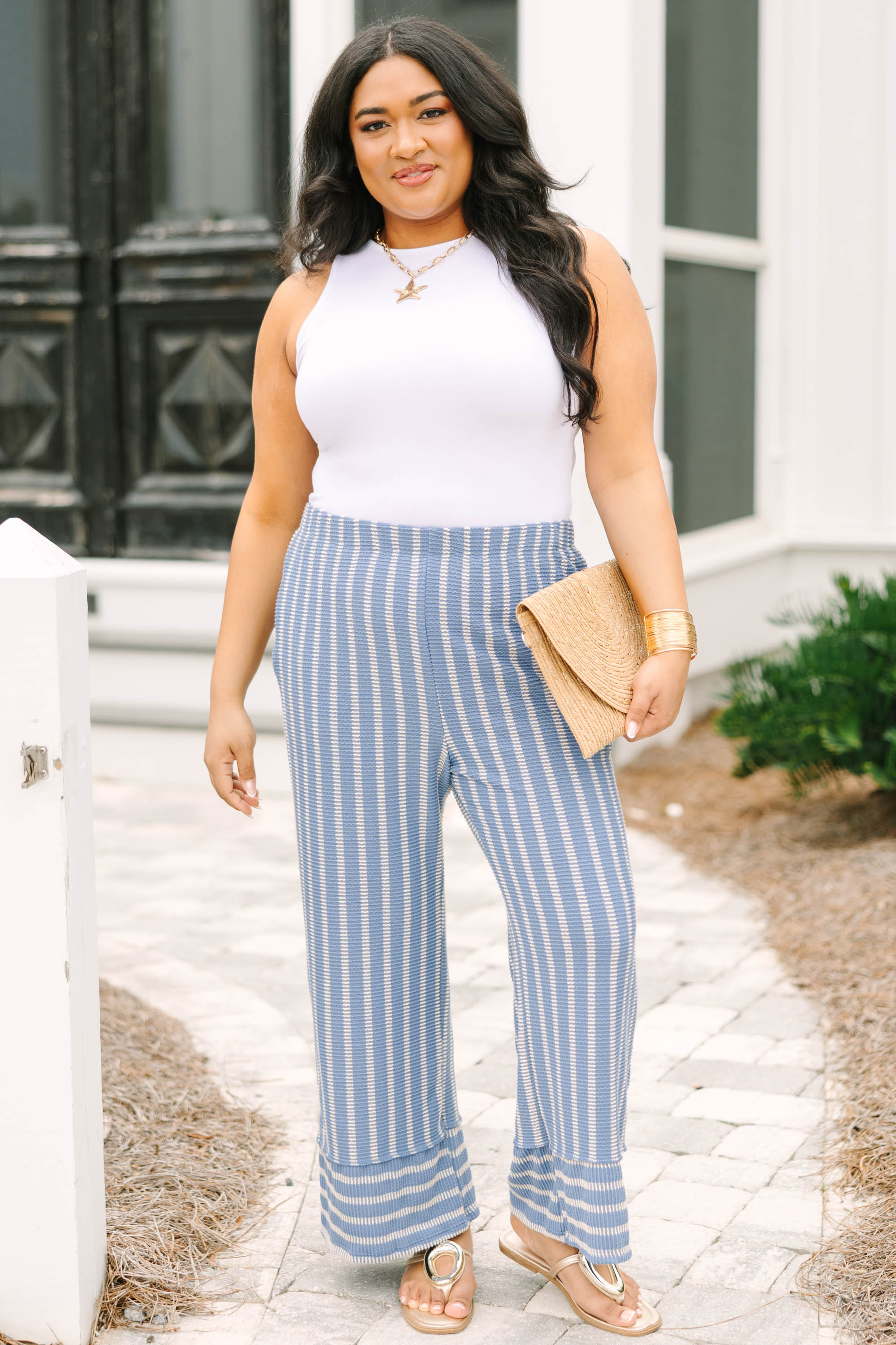 Summer At The Market Pants, Indigo