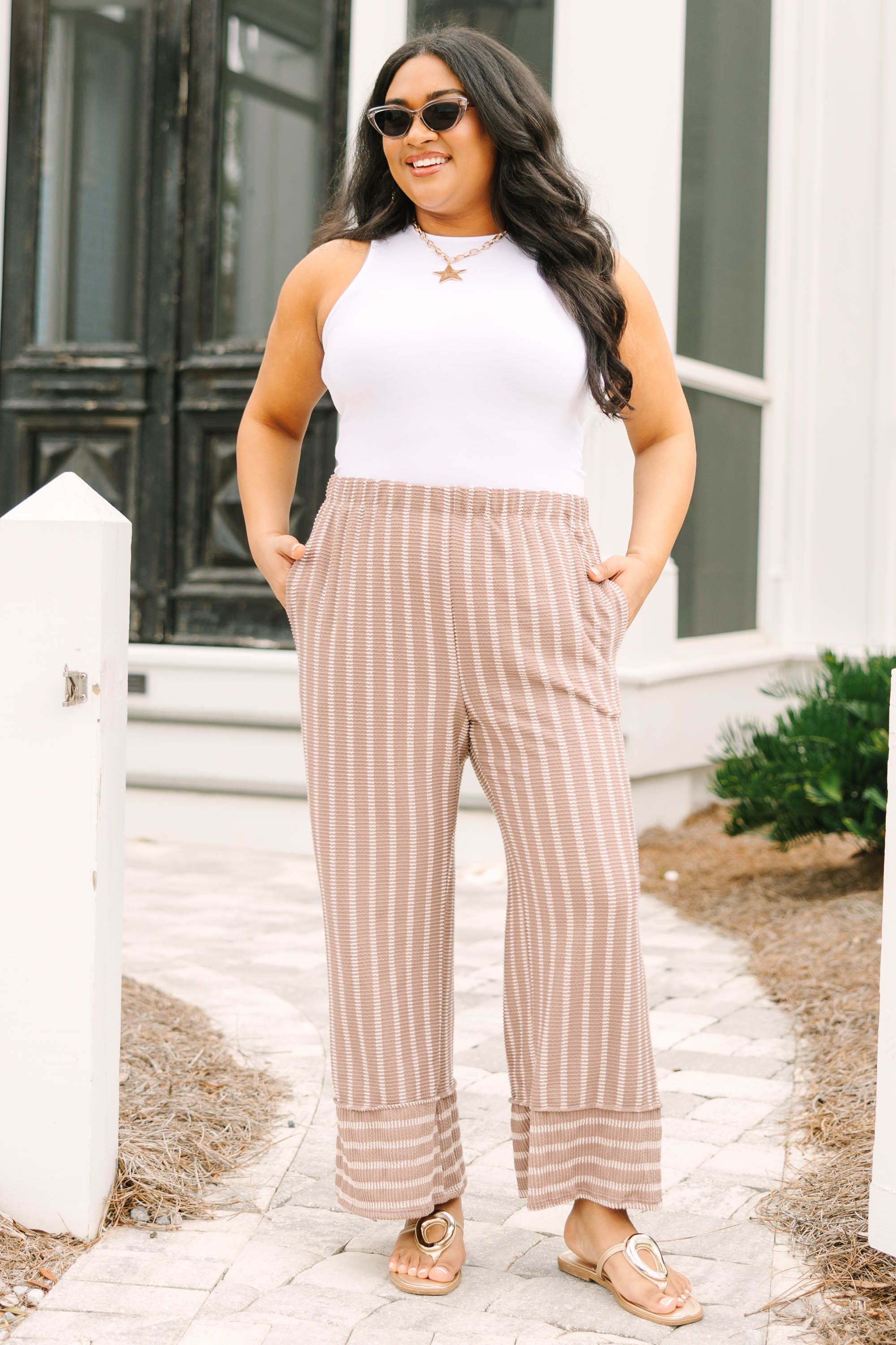 Summer At The Market Pants, Mocha