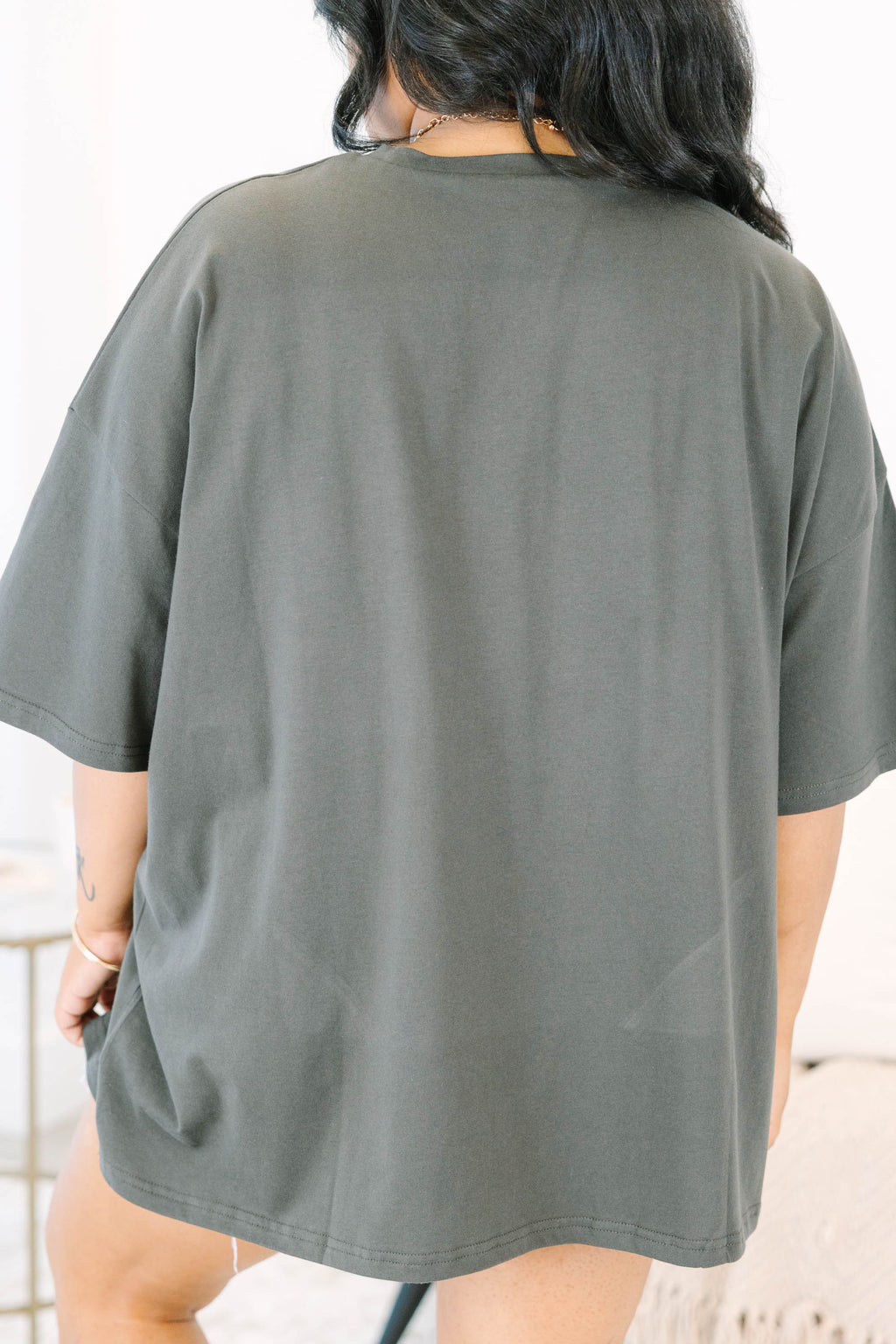 Summer Bummin' Boyfriend Tee, Smoke Grey