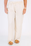 Summer Comfort Pants, Beige Stripe