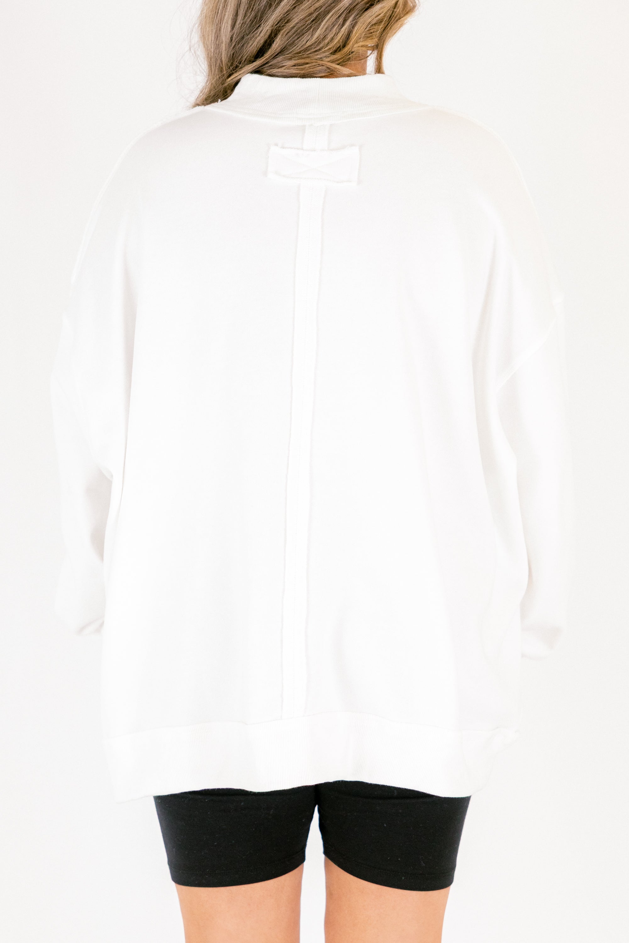 Sunday Brunch Club Mock Neck Pullover, Ivory