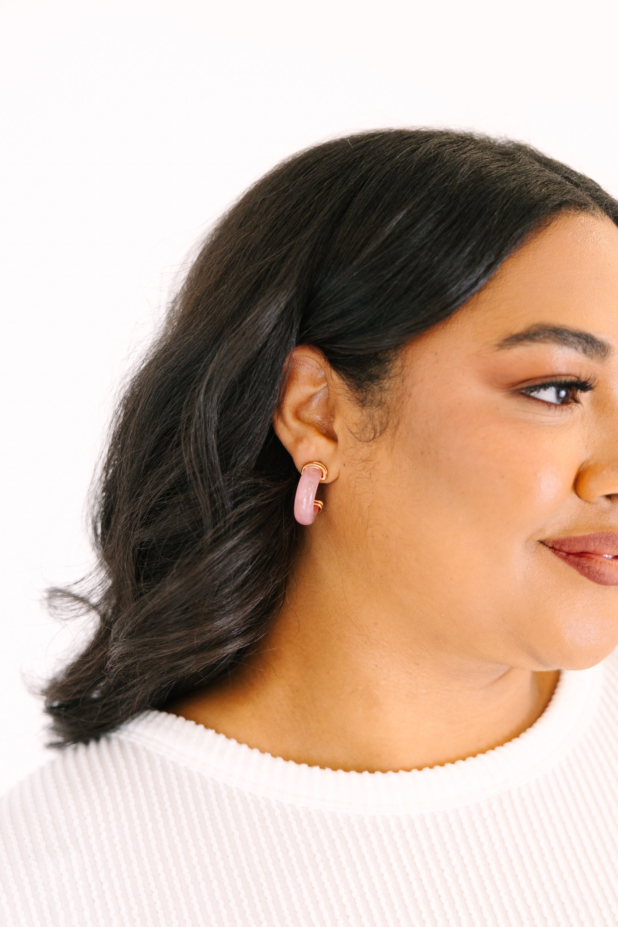 Sunset Blush Earrings, Pink
