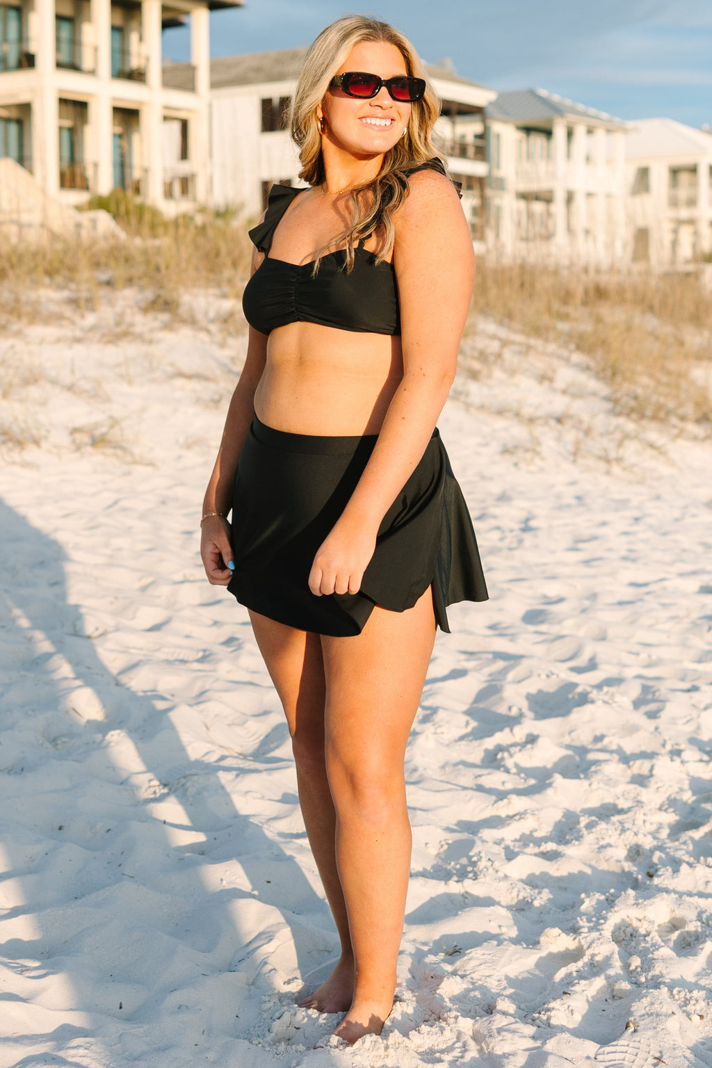 Sunshine and Sand Swim Skirt, Black