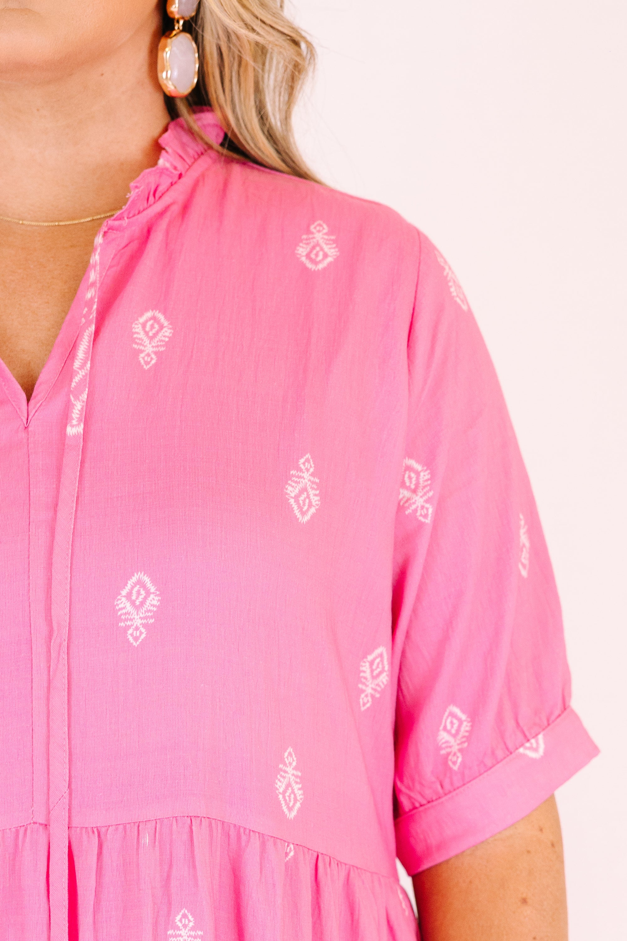 Sweet As Can Be Dress, Hot Pink