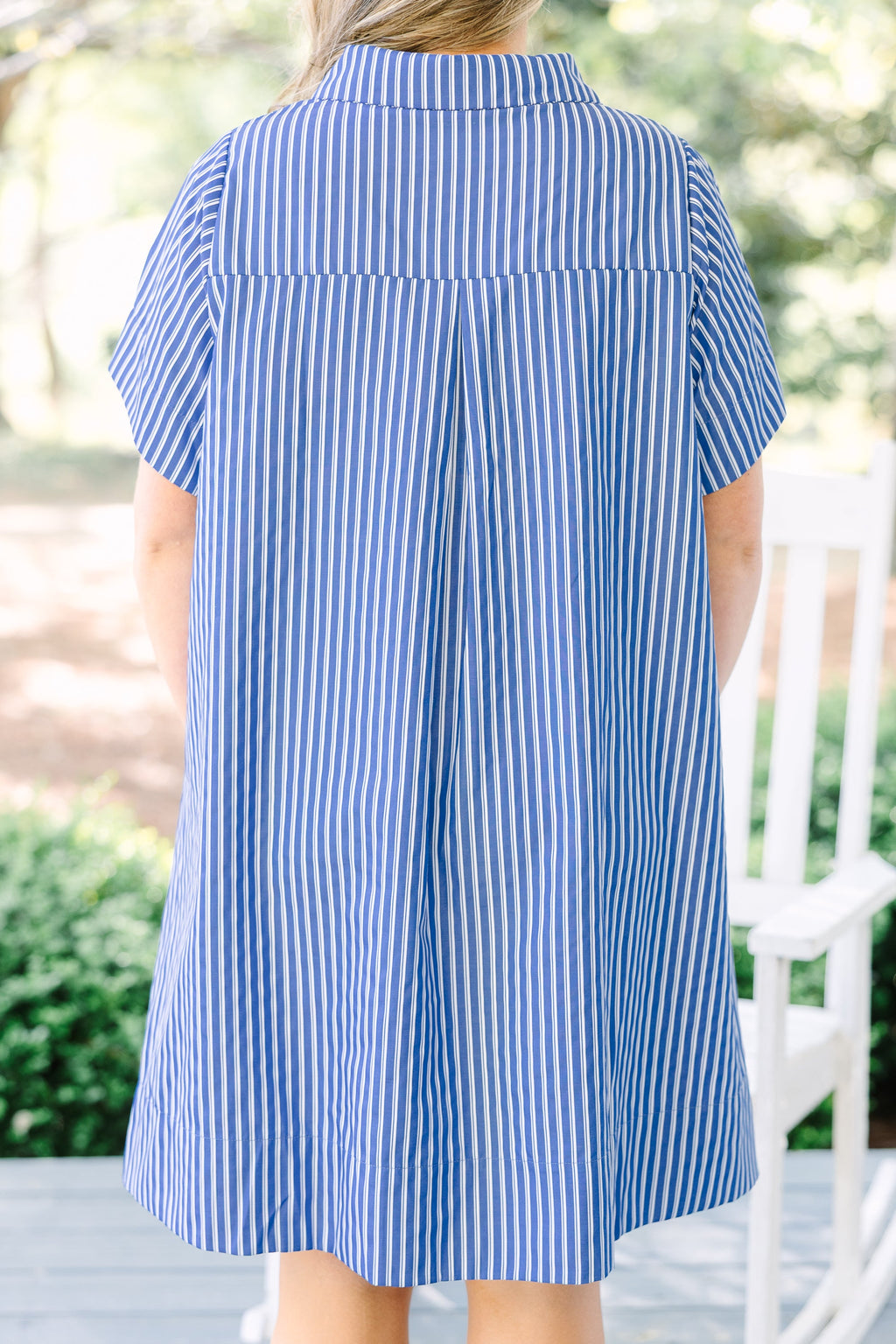 Sweet Breeze Dress, Navy Stripe