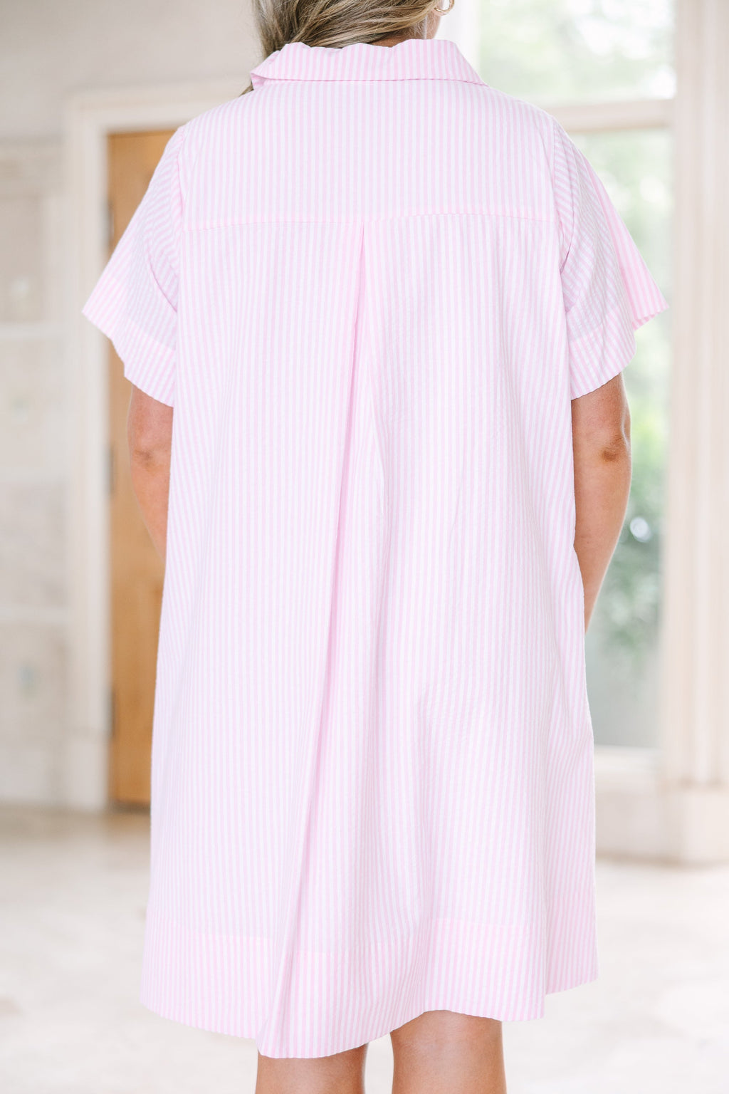 Sweet Breeze Dress, Pink Stripe