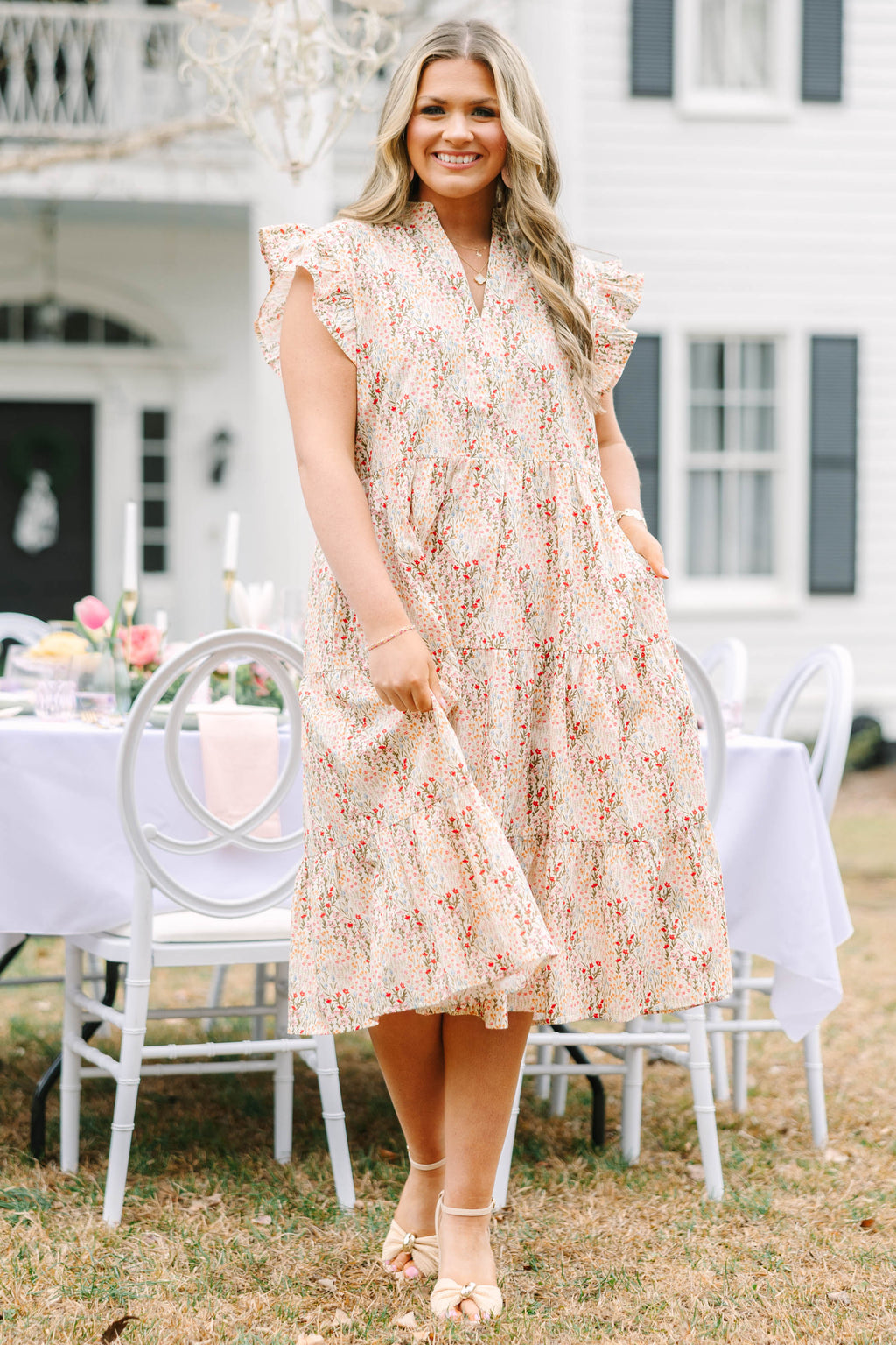 Sweet Nature Dress, Cream