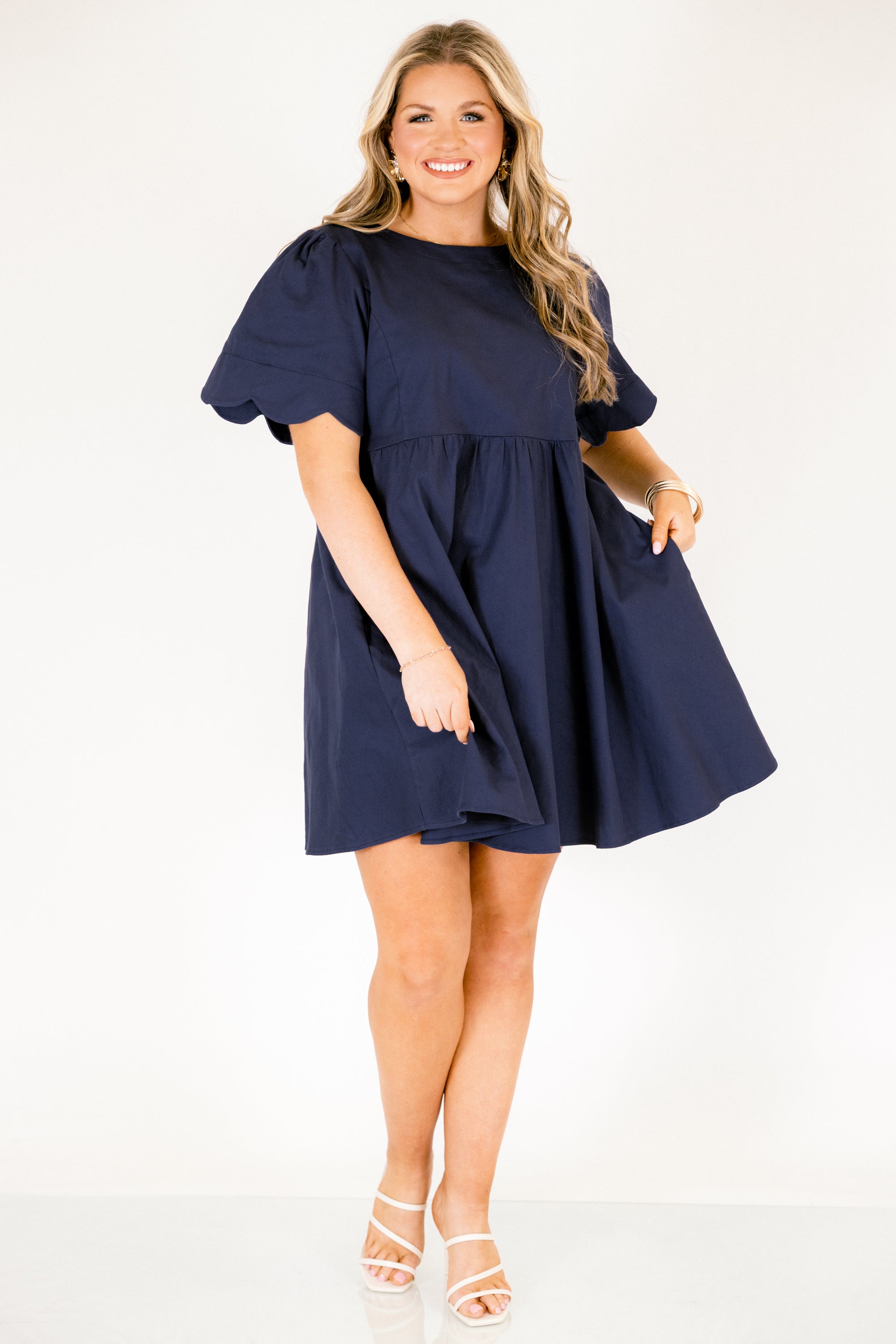Sweet New Days Dress, Navy
