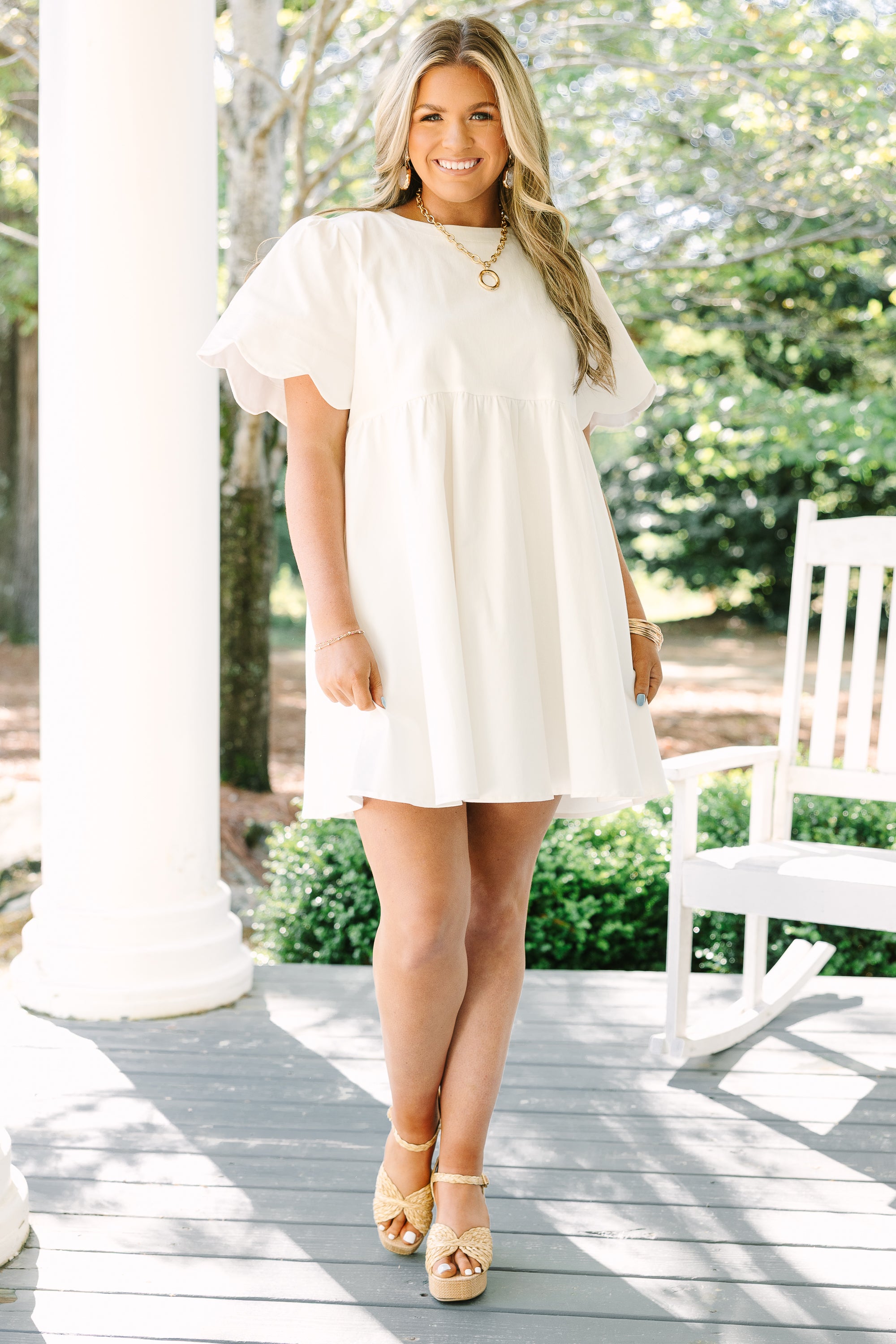 Sweet New Days Dress, White