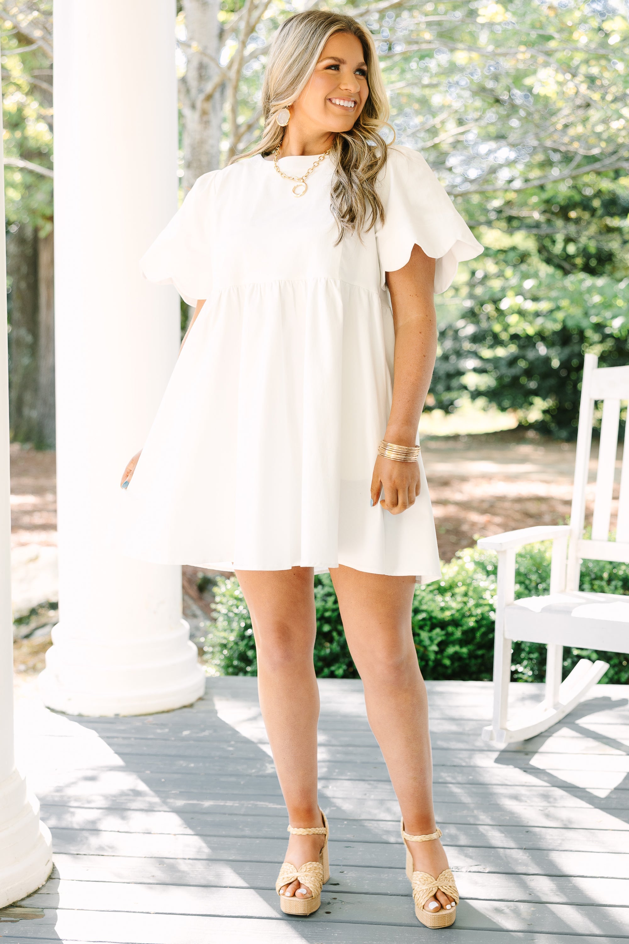 Sweet New Days Dress, White