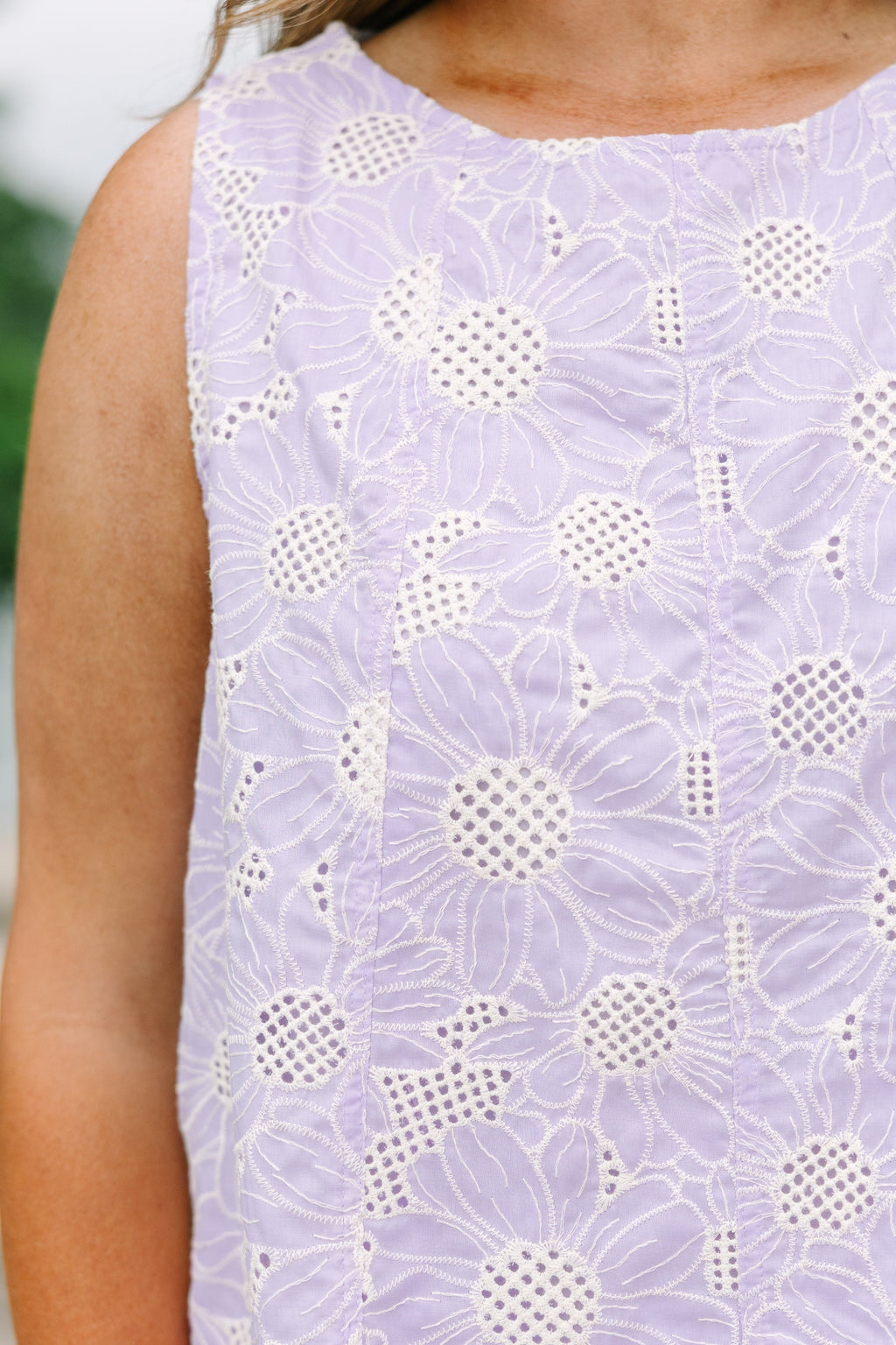 Sweet Perfections Tank, Lavender Eyelet
