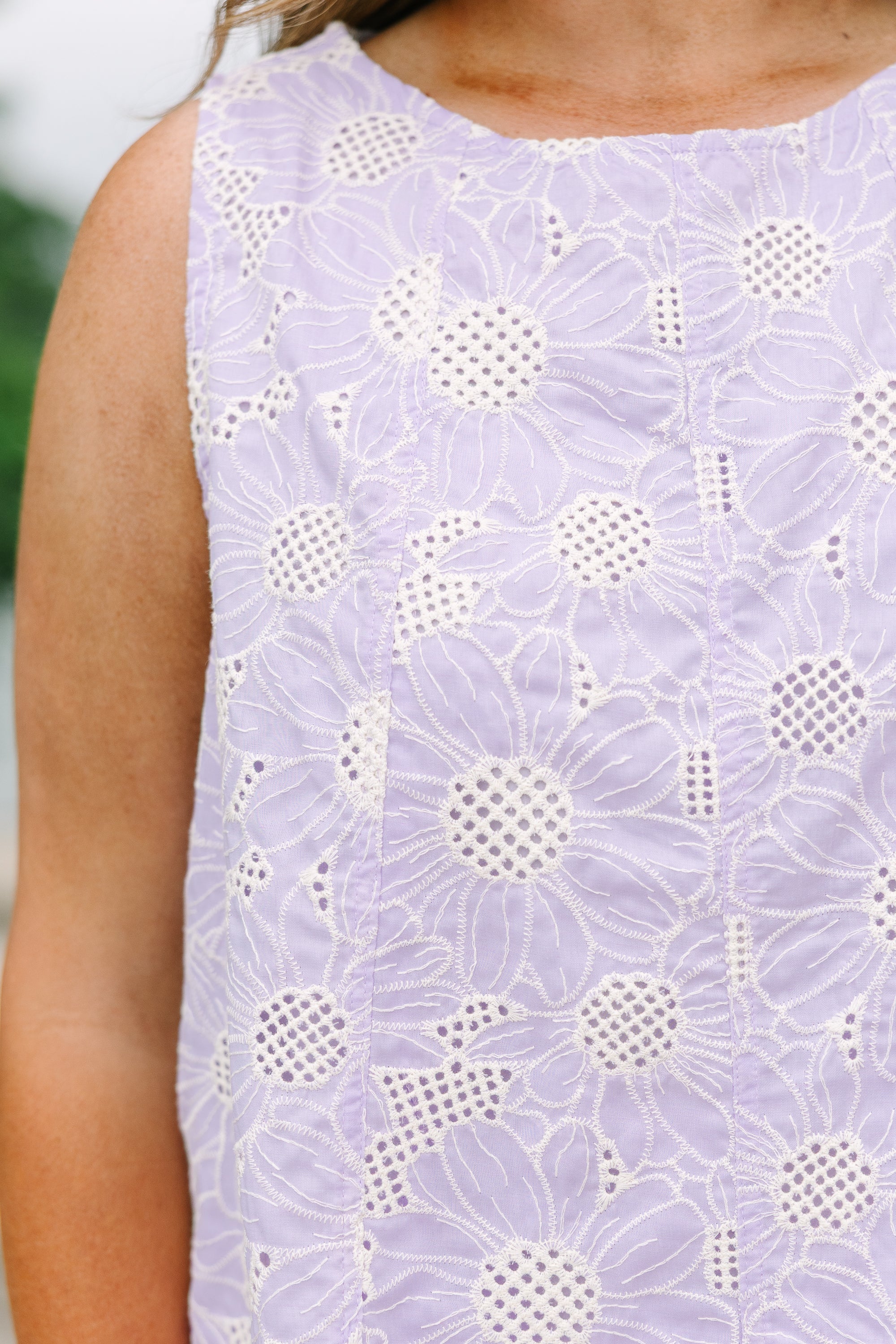 Sweet Perfections Tank, Lavender Eyelet