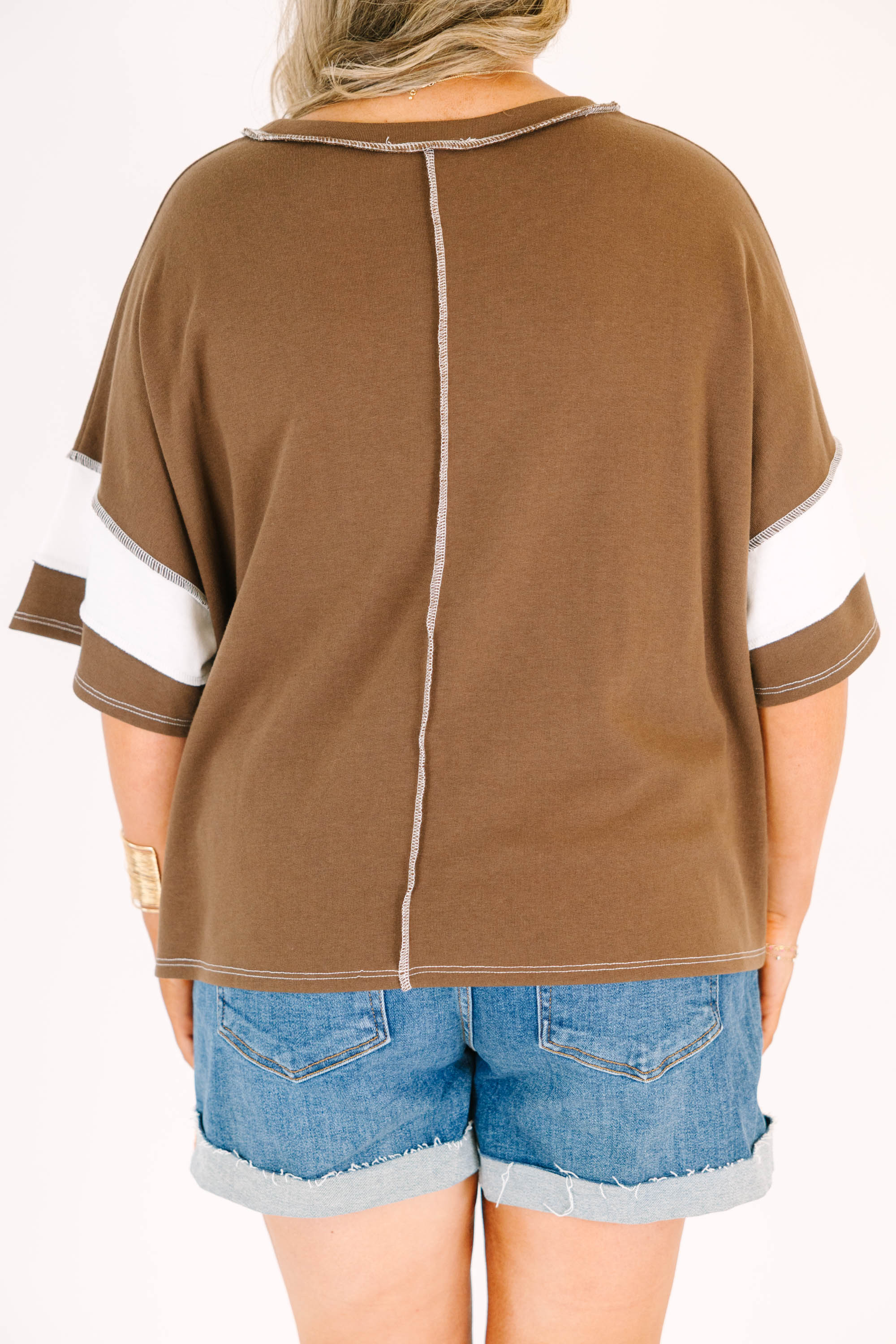 Sweet Stripes Tee, Brown