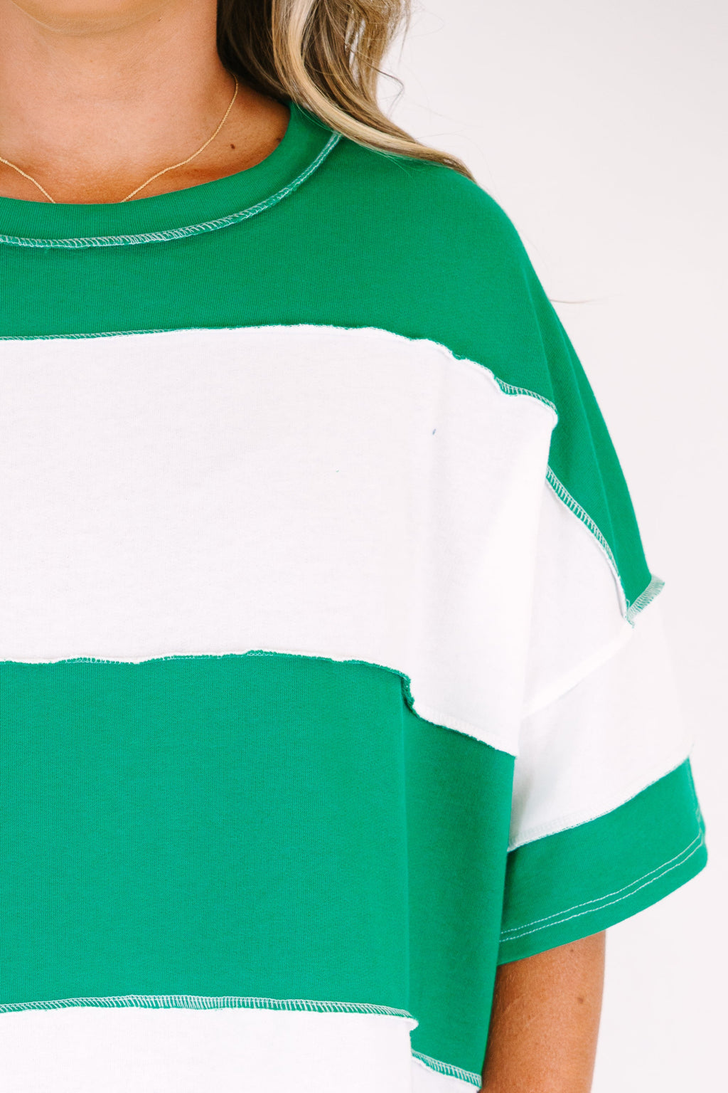 Sweet Stripes Tee, Kelly Green