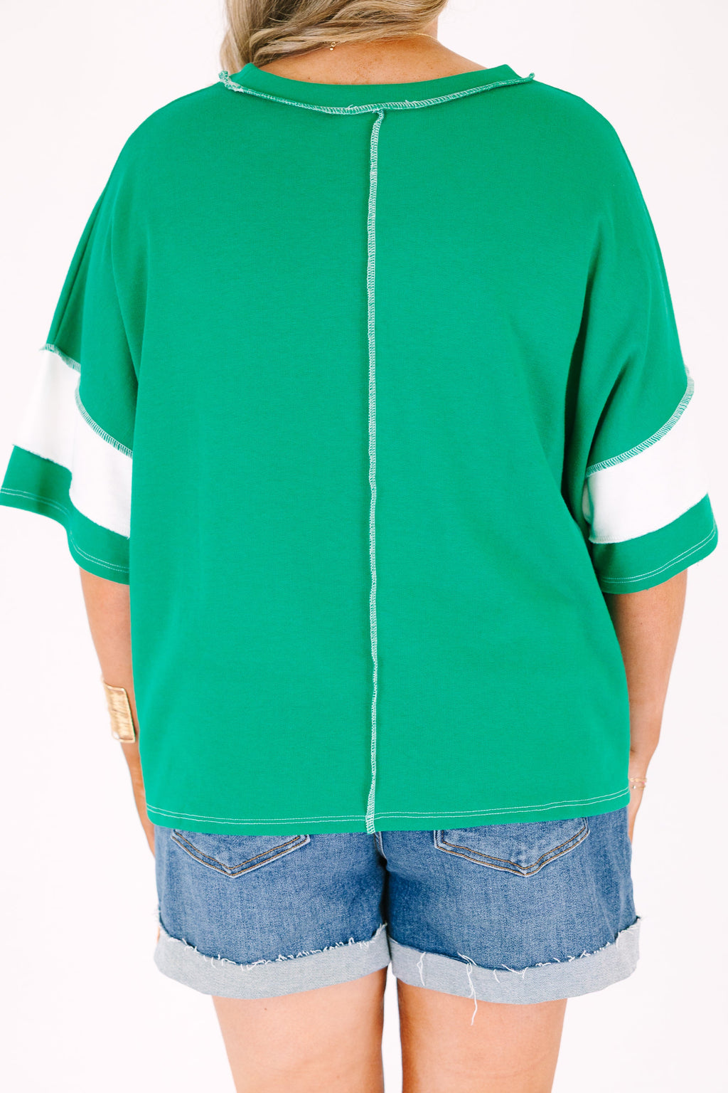 Sweet Stripes Tee, Kelly Green