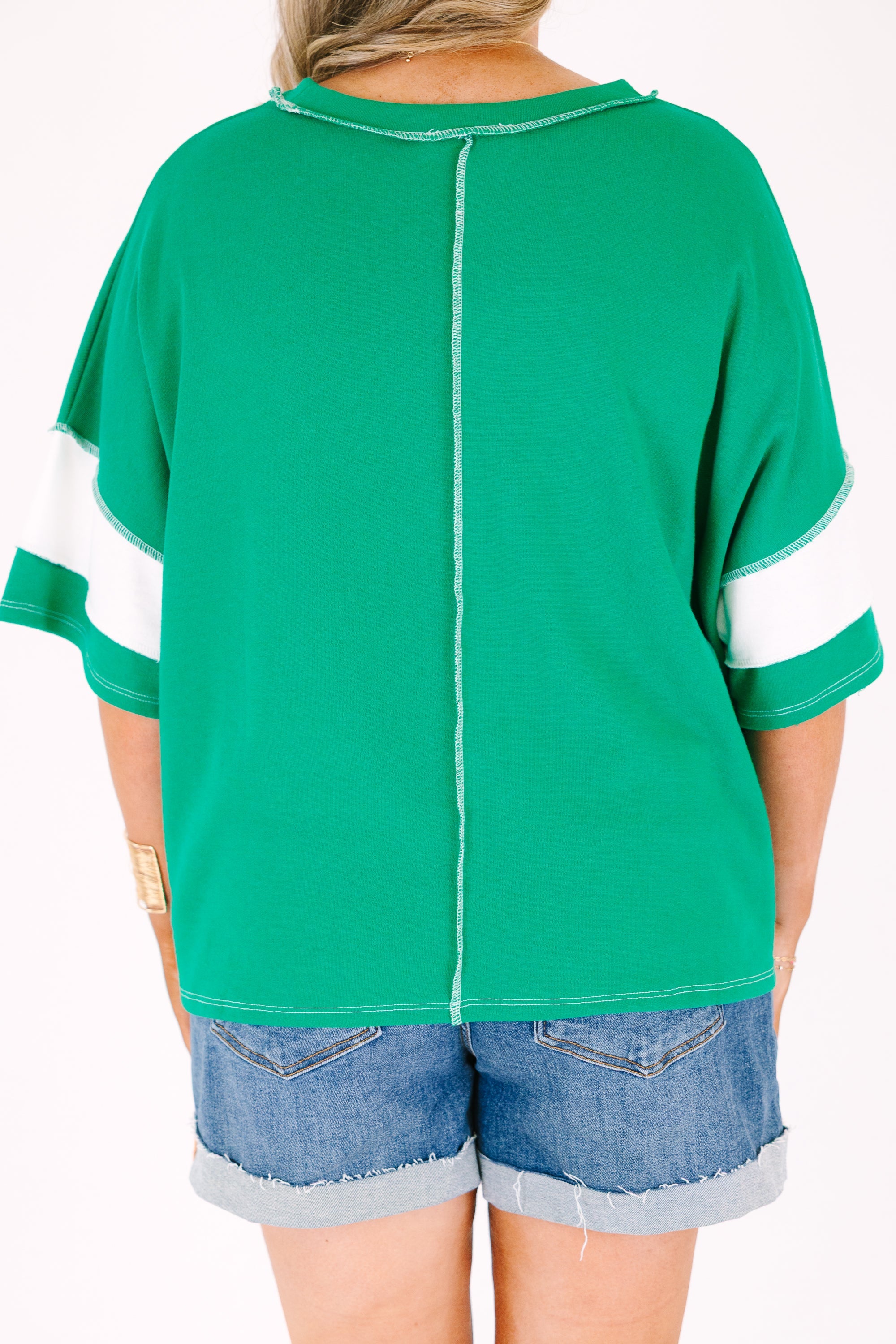 Sweet Stripes Tee, Kelly Green