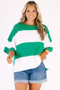 Sweet Stripes Tee, Kelly Green