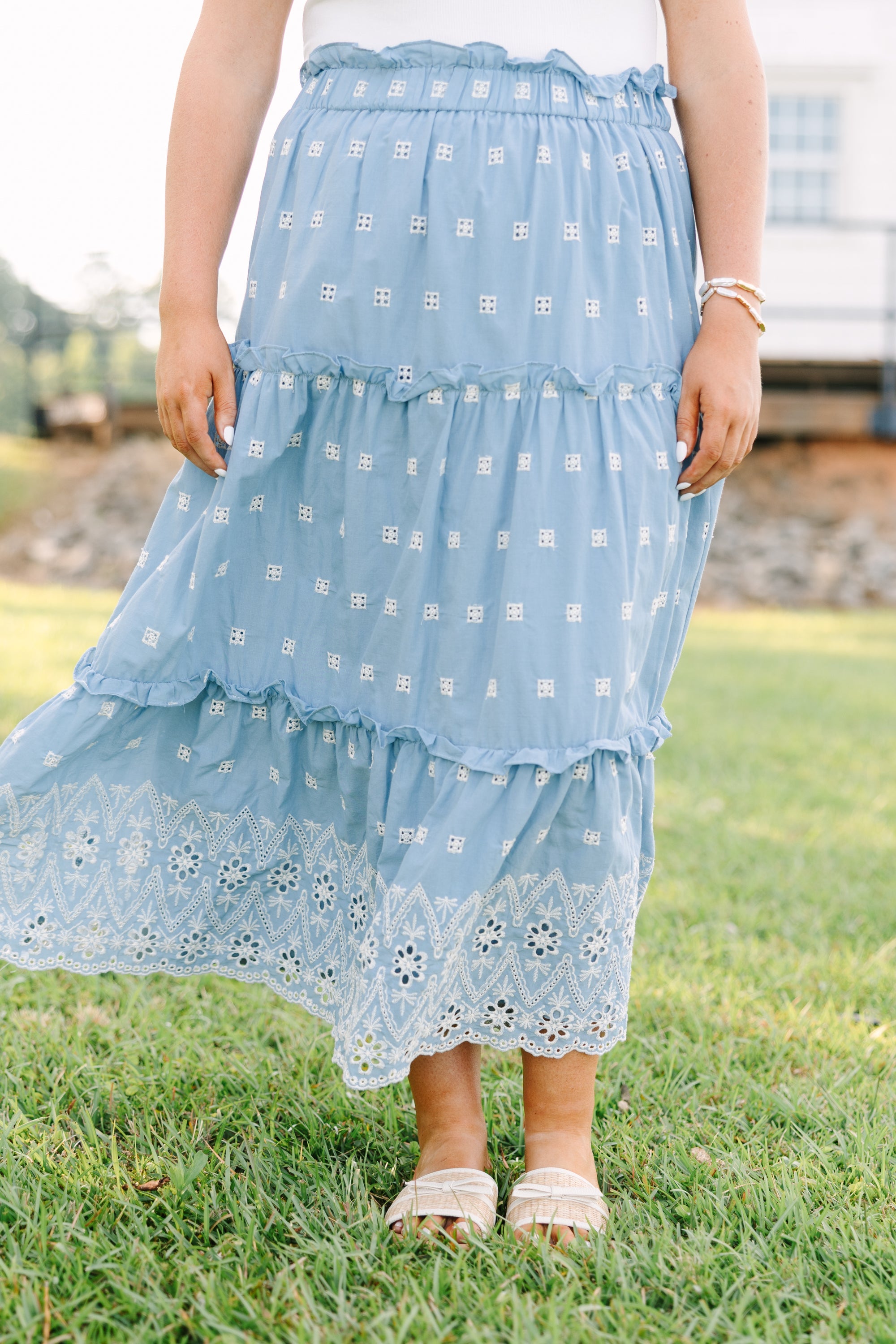 Take A Breath Skirt, Blue