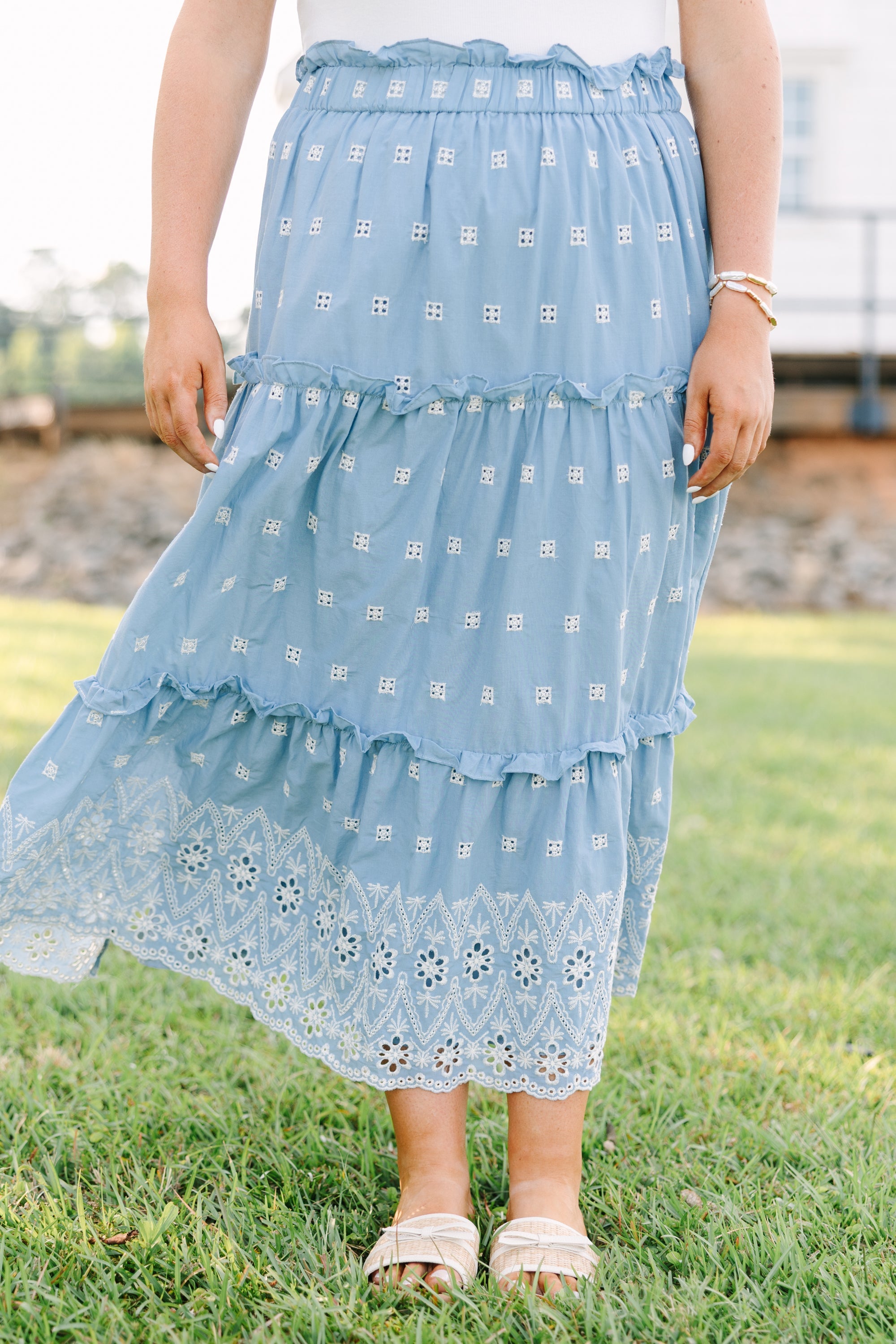 Take A Breath Skirt, Blue