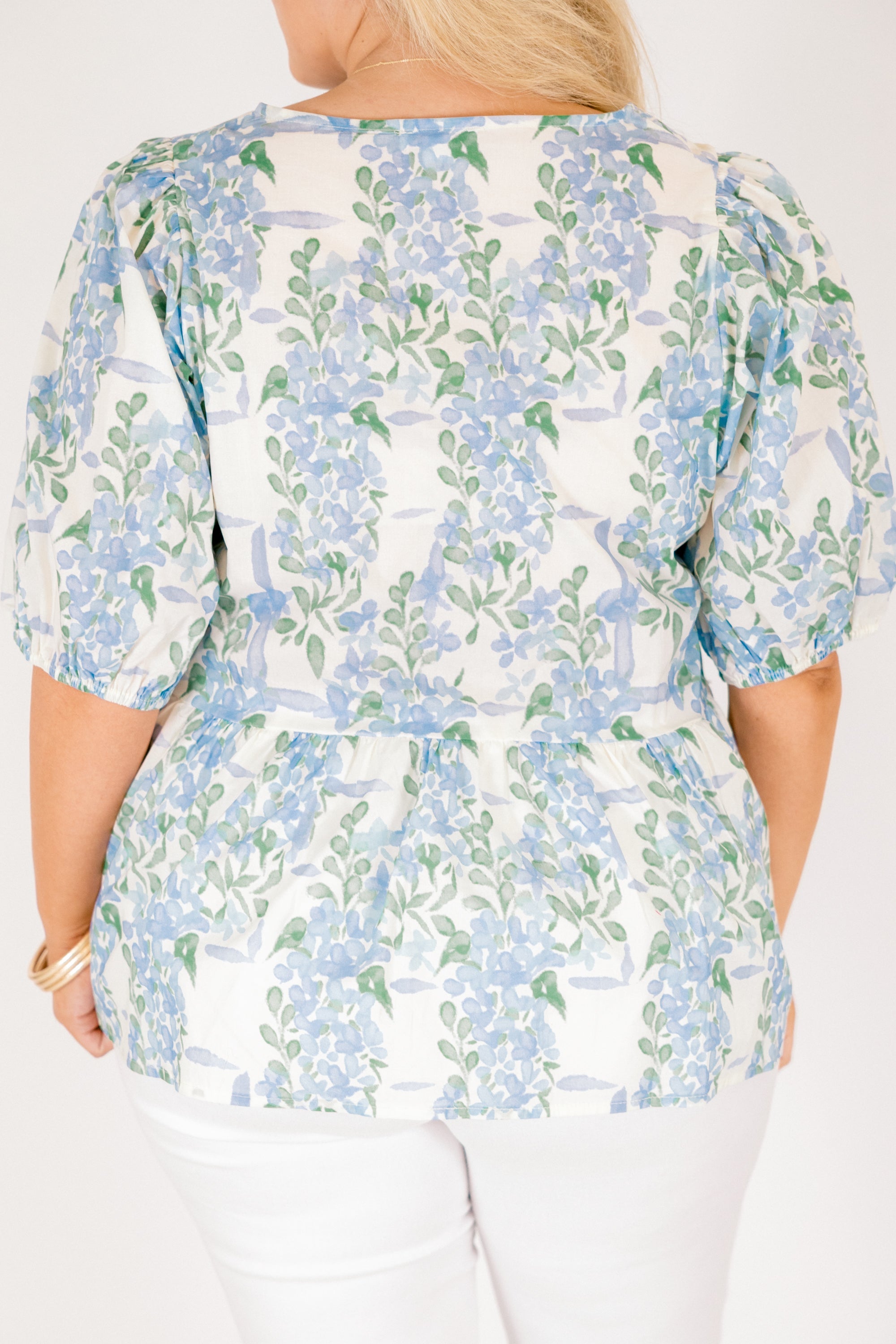Take It Easy Now Top, Blue Floral