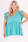 Telling The Truth Top, Teal
