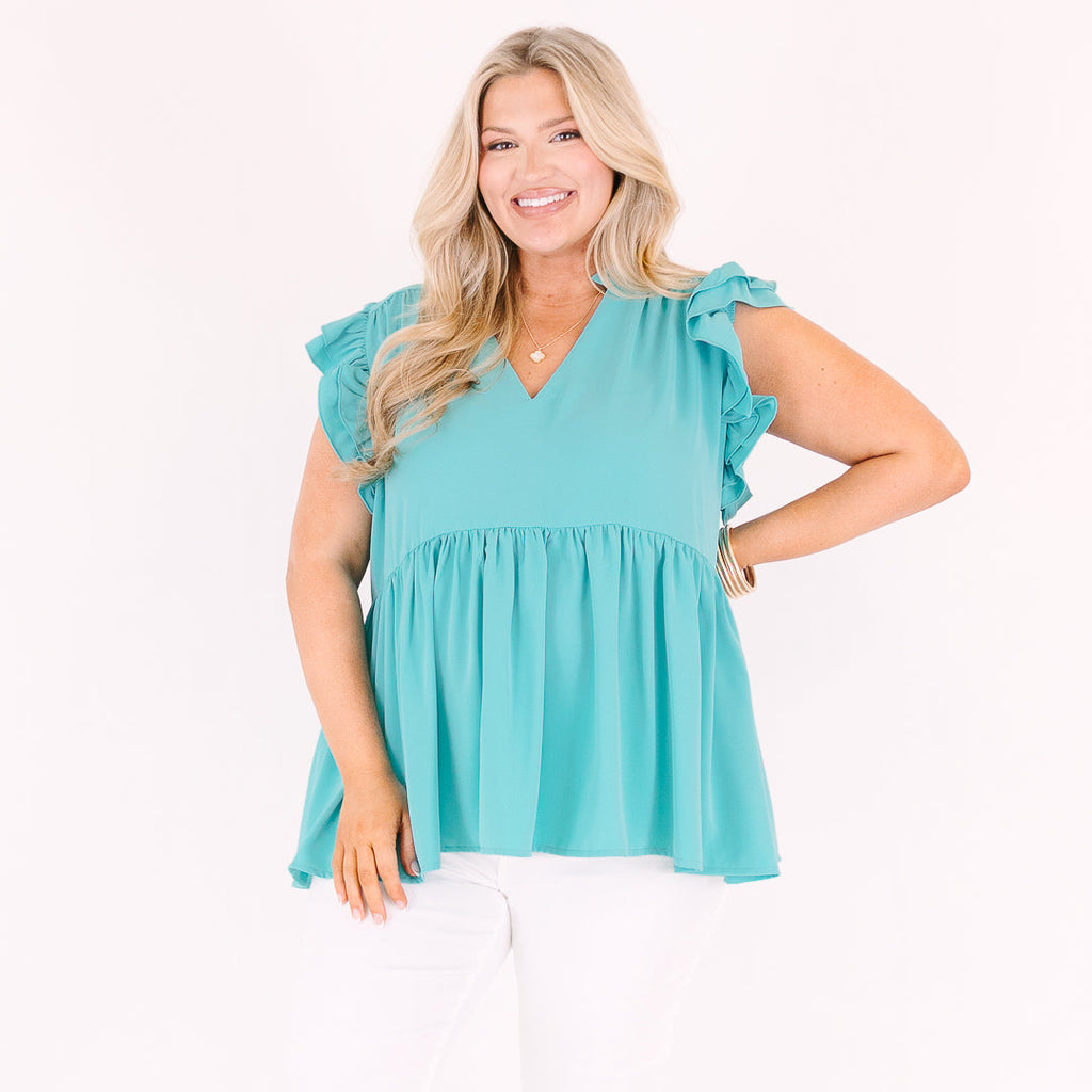 Telling The Truth Top, Teal
