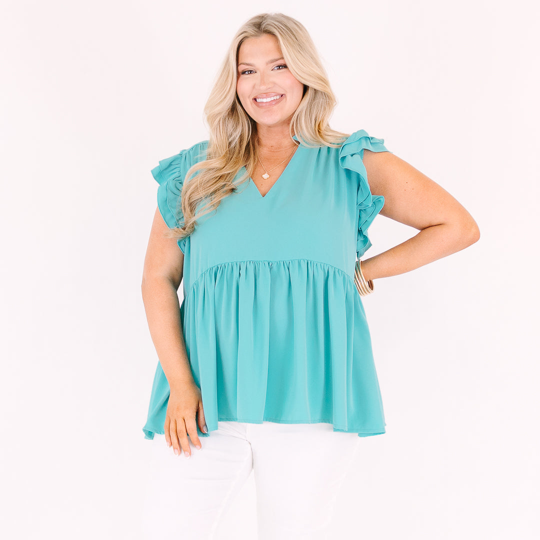 Telling The Truth Top, Teal