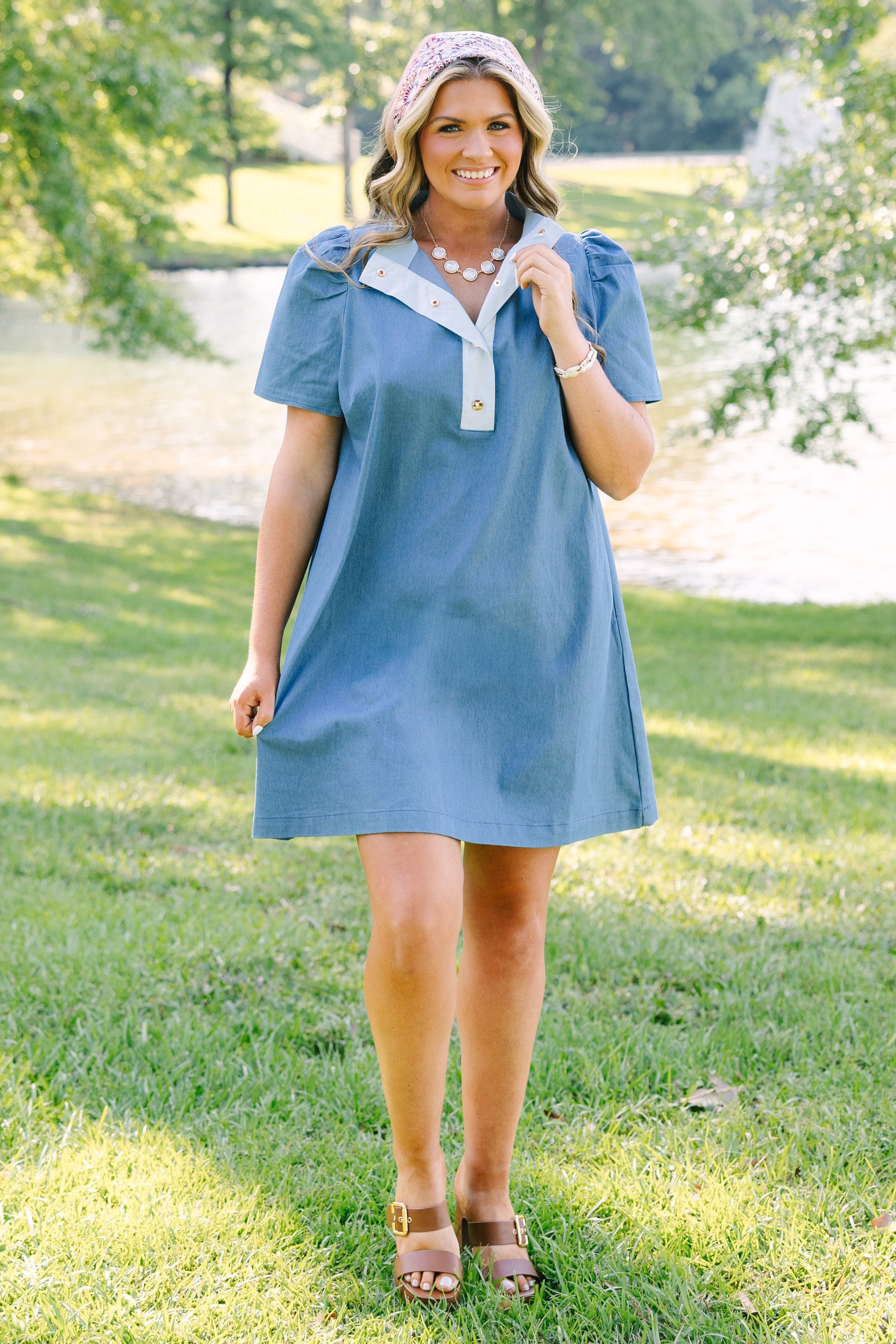 Tell Me To Love Again Dress, Denim
