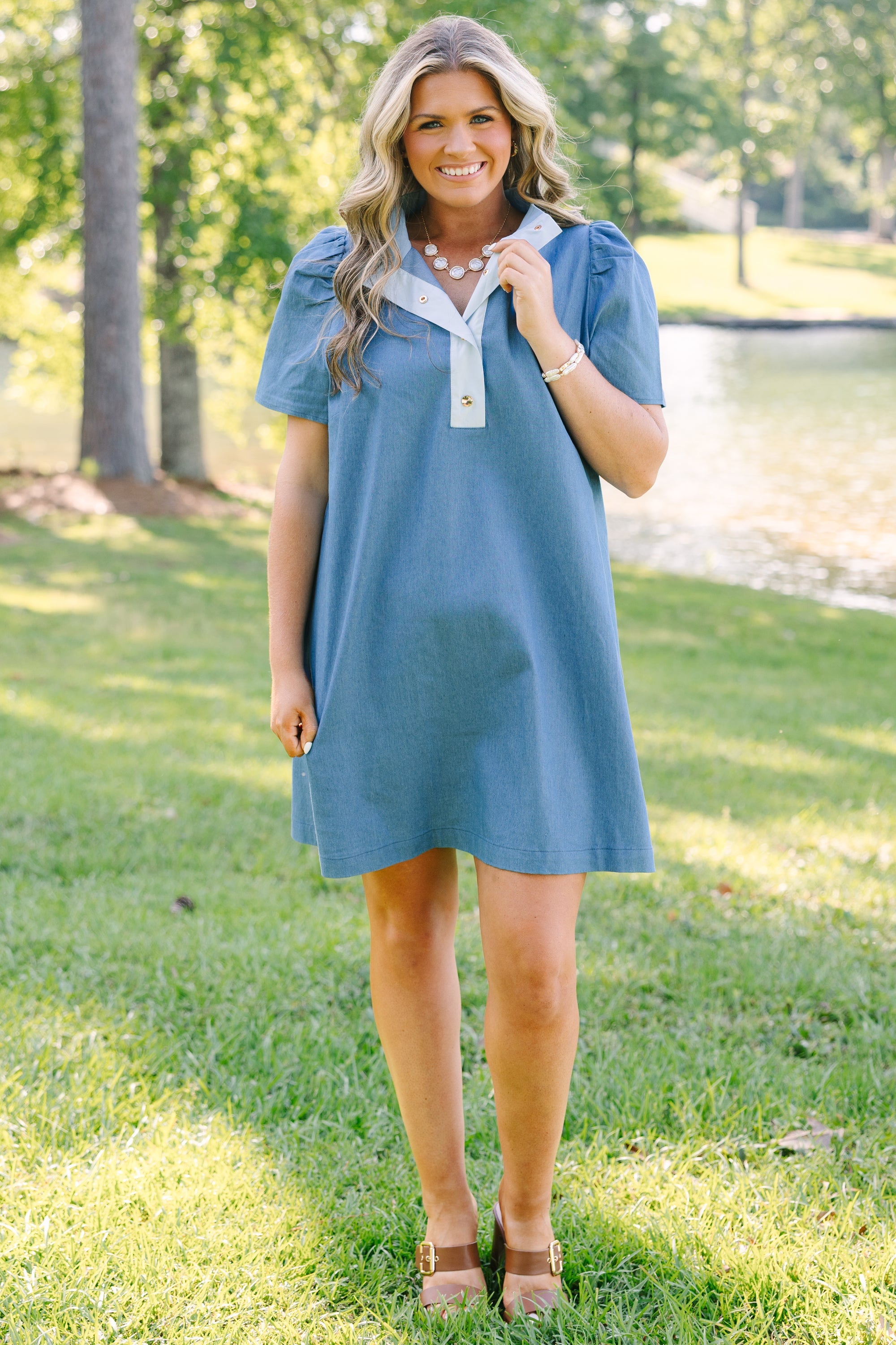 Tell Me To Love Again Dress, Denim