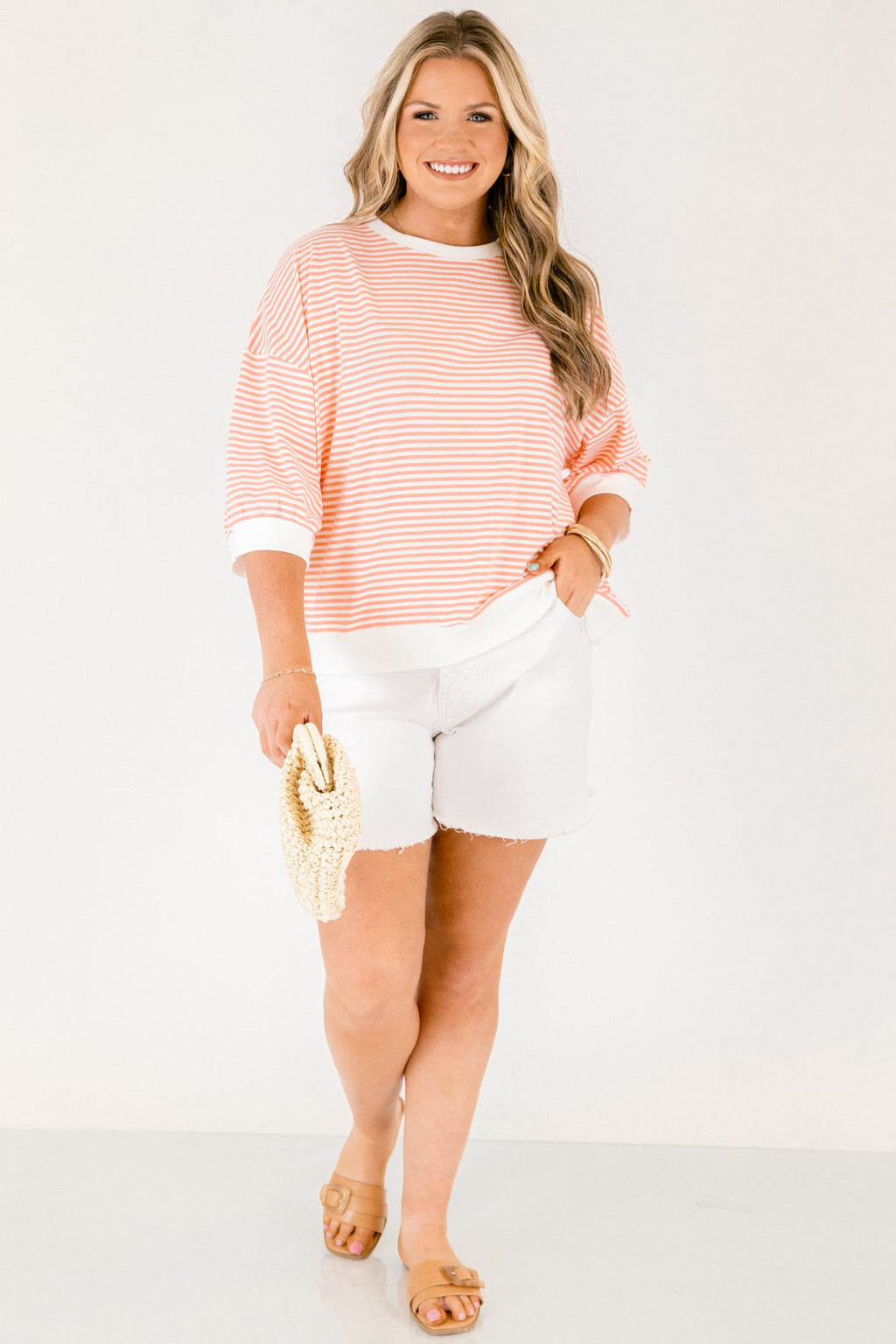 The Classic Coastline Top, Coral
