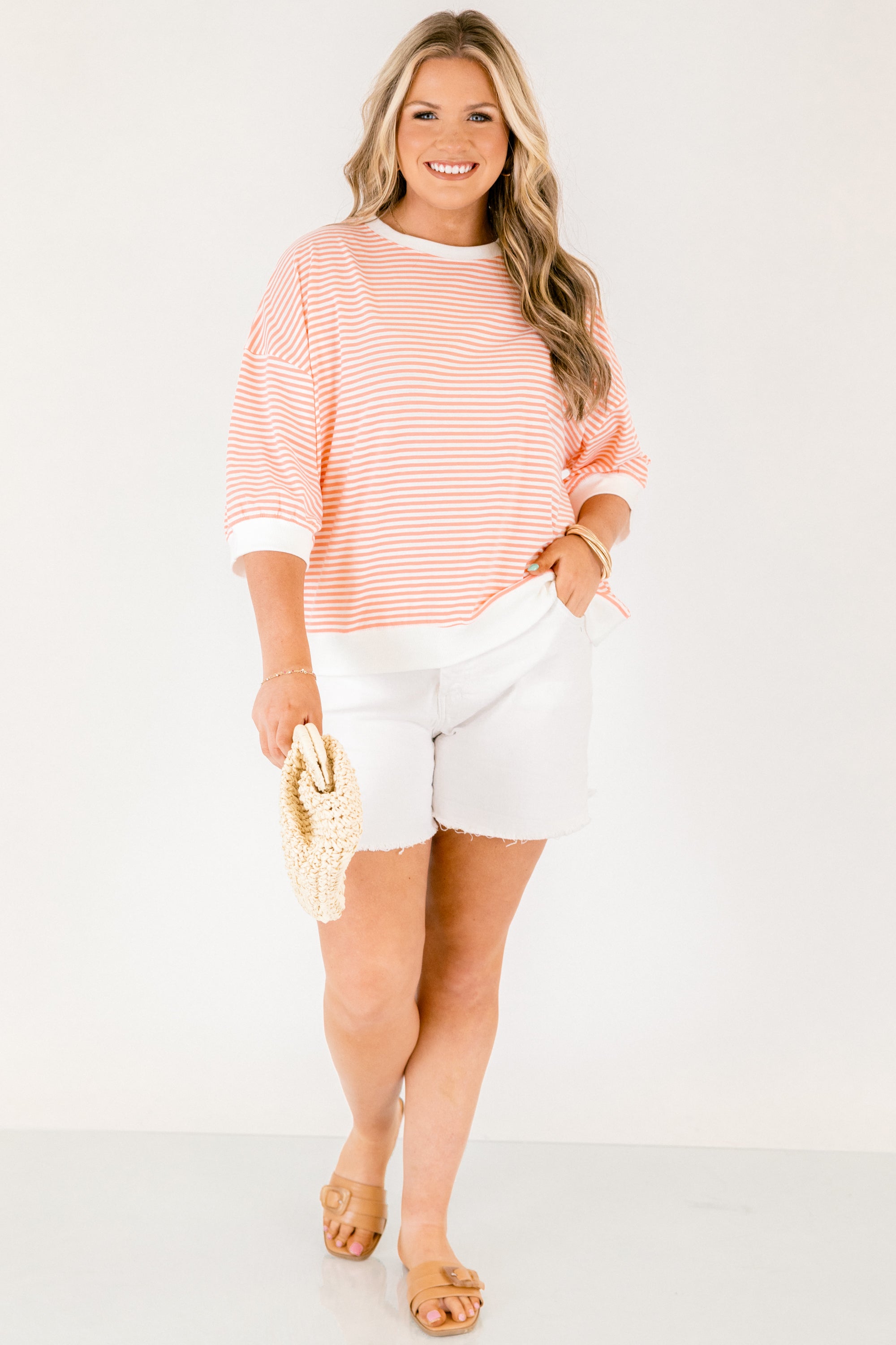 The Classic Coastline Top, Coral