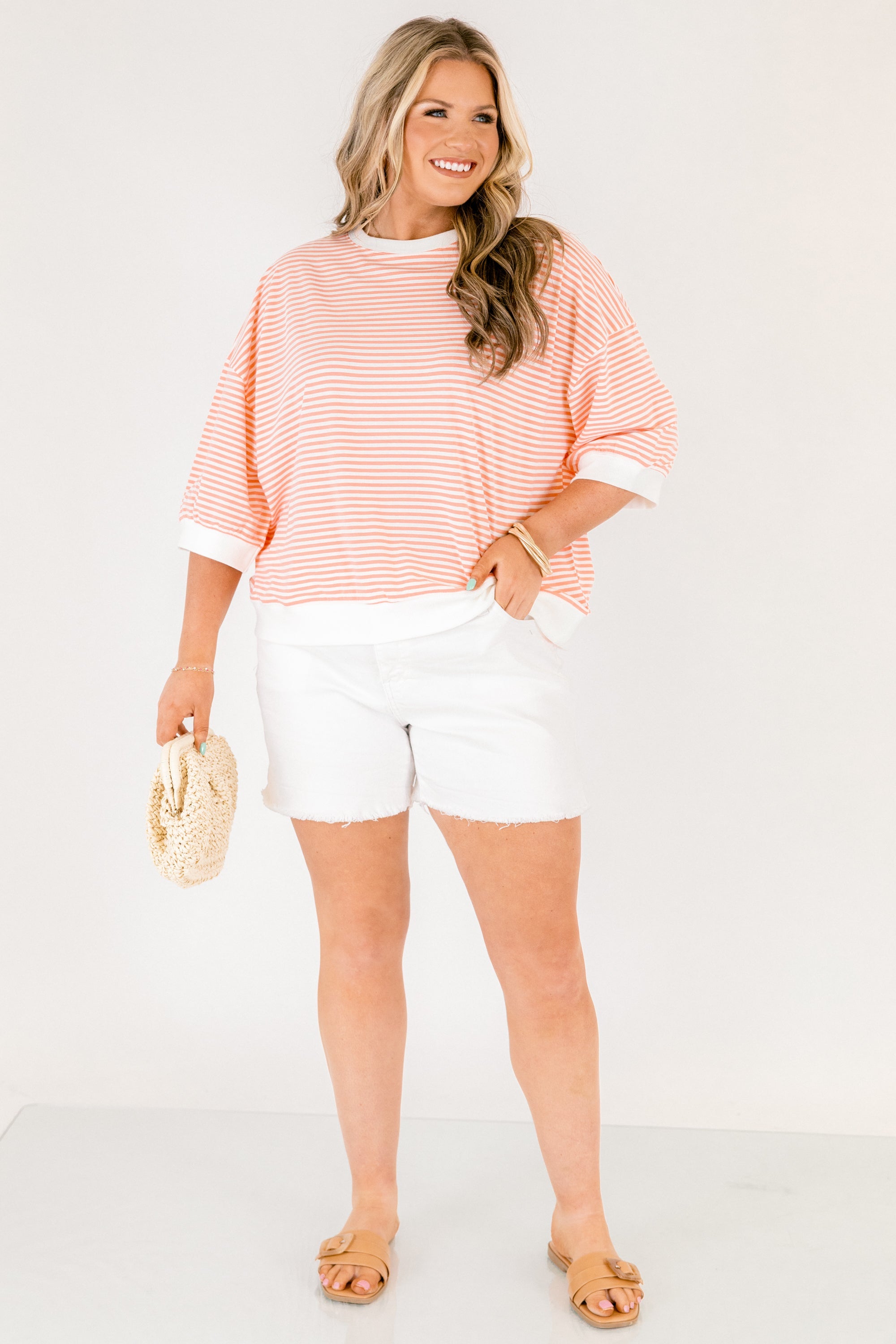 The Classic Coastline Top, Coral