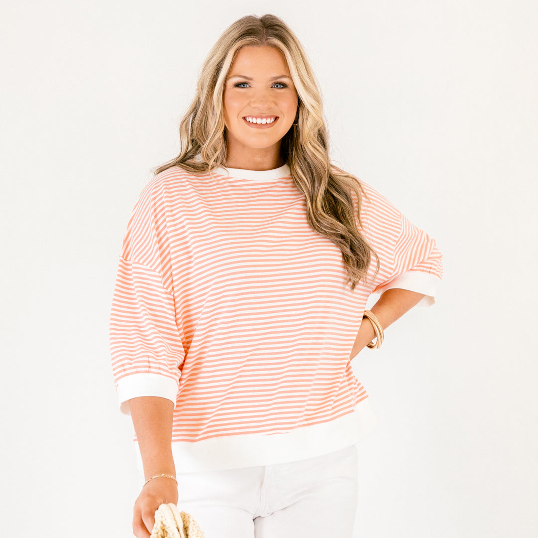 The Classic Coastline Top, Coral