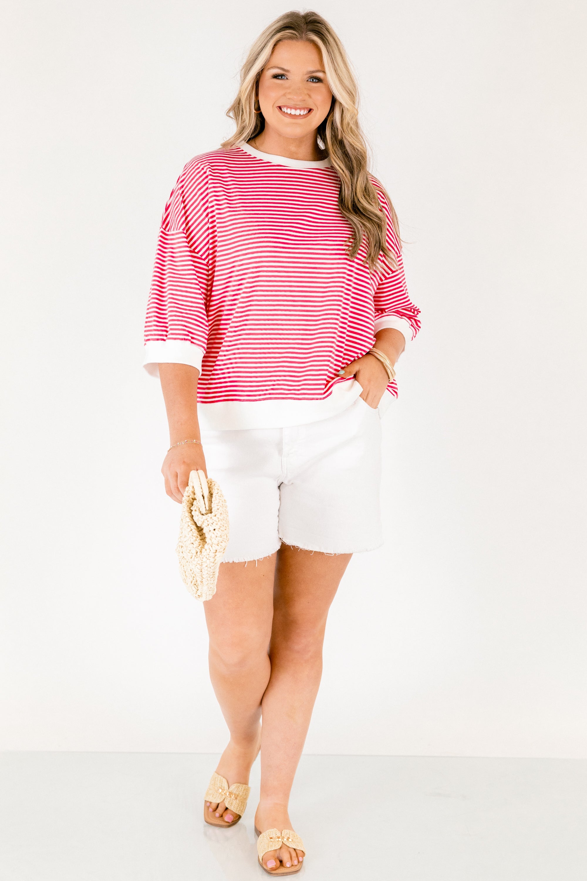 The Classic Coastline Top, Hot Pink
