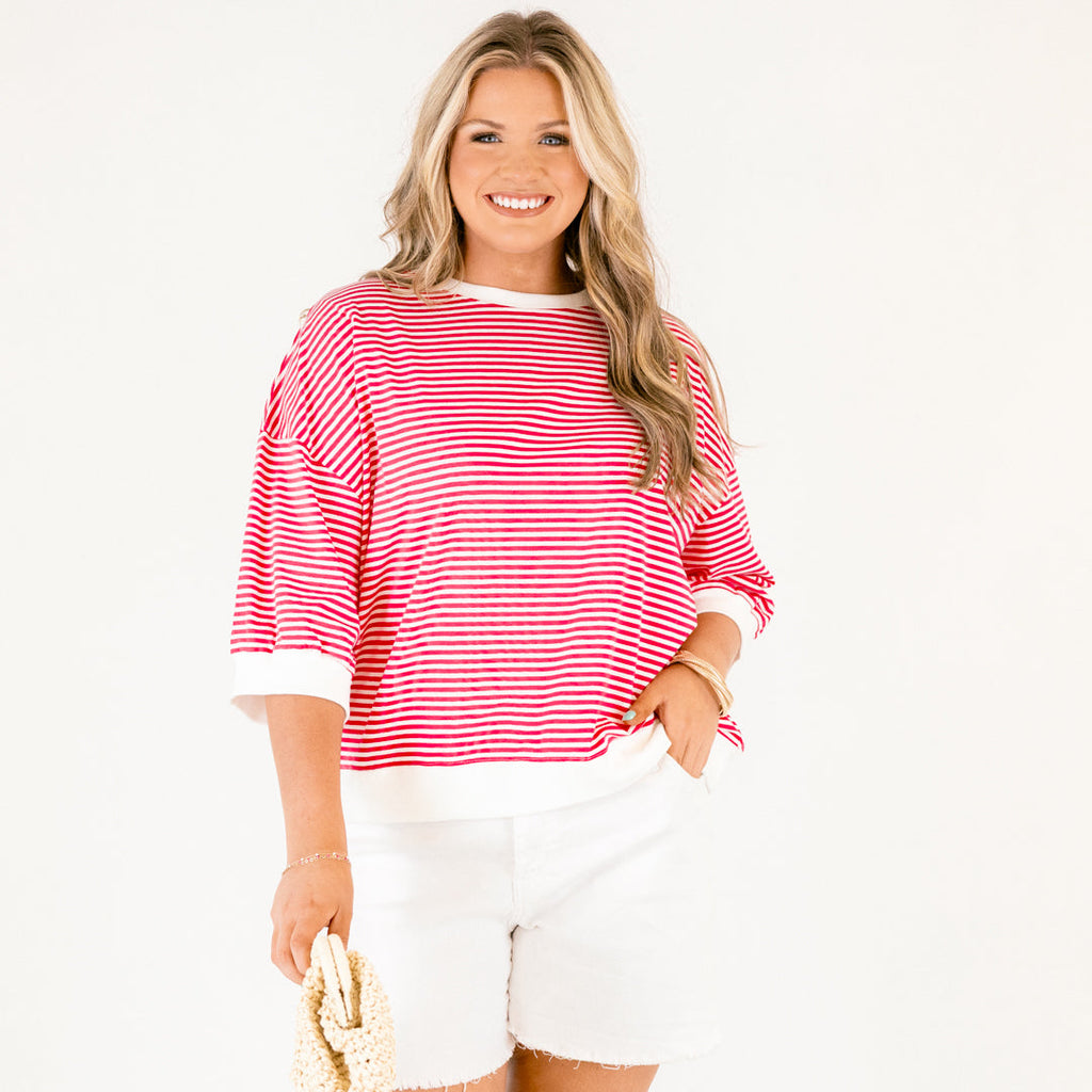 The Classic Coastline Top, Hot Pink