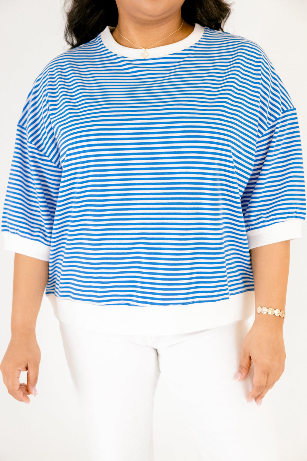 The Classic Coastline Top, Ocean Blue